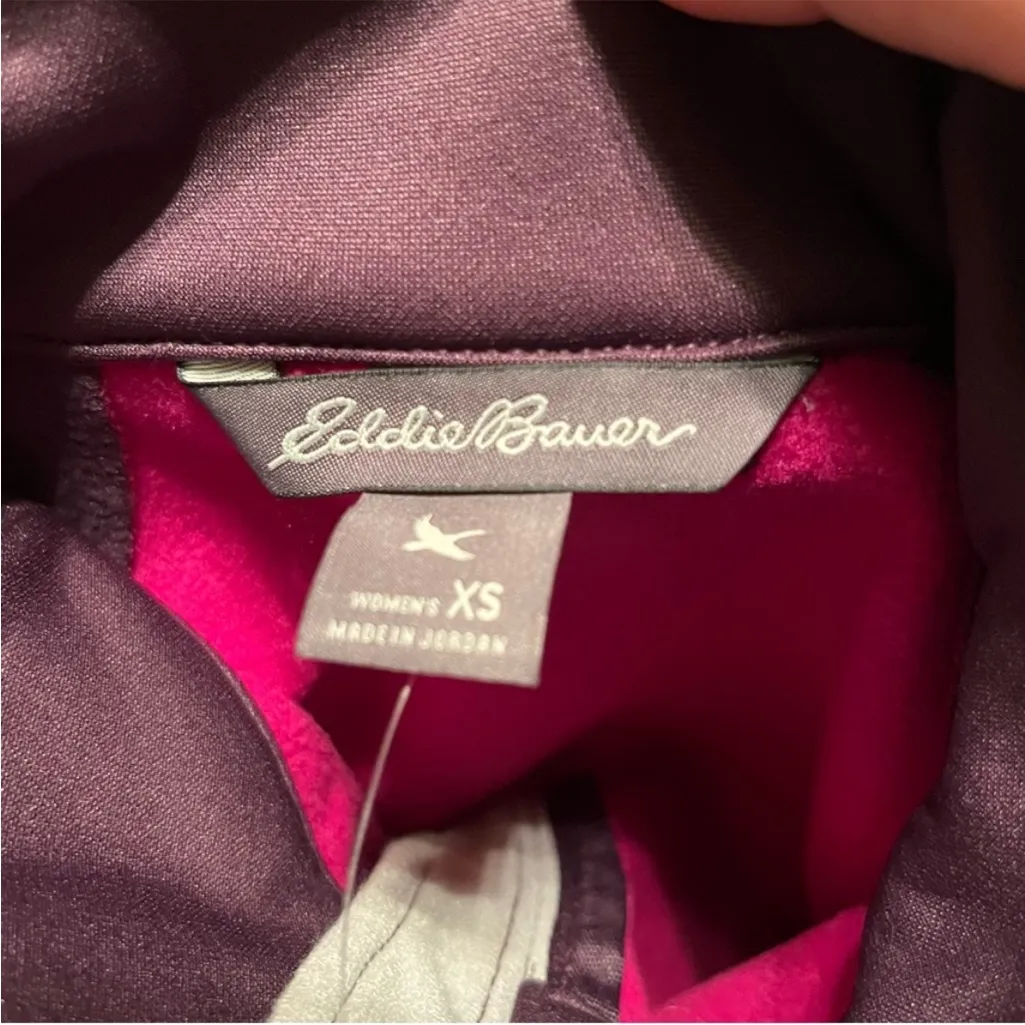 Eddie Bauer Womens Size XS Purple Eggplant Athletic Full Zip Jacket Outdoor‎ NEW - Image 2