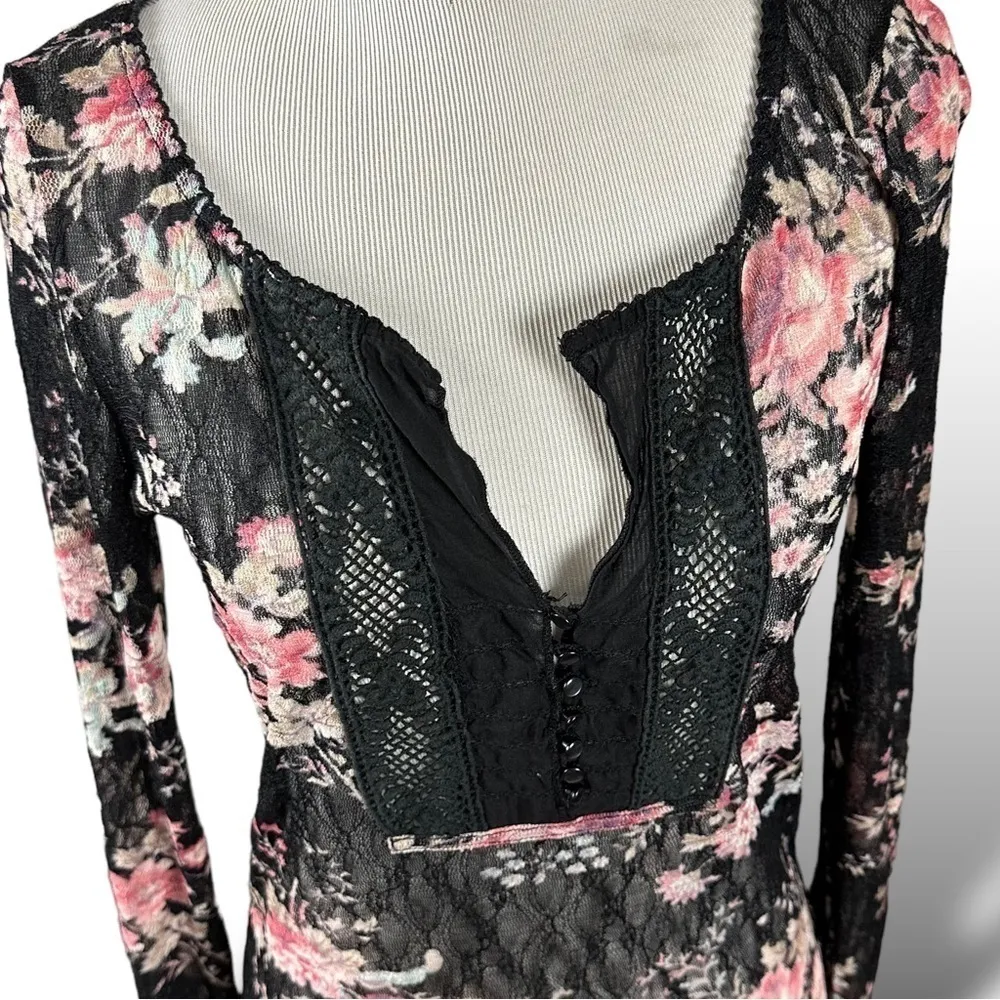 Ralph Lauren Denim & Supply Top Floral Crochet Lace Y2K Fairy Romantic Medium - Image 7