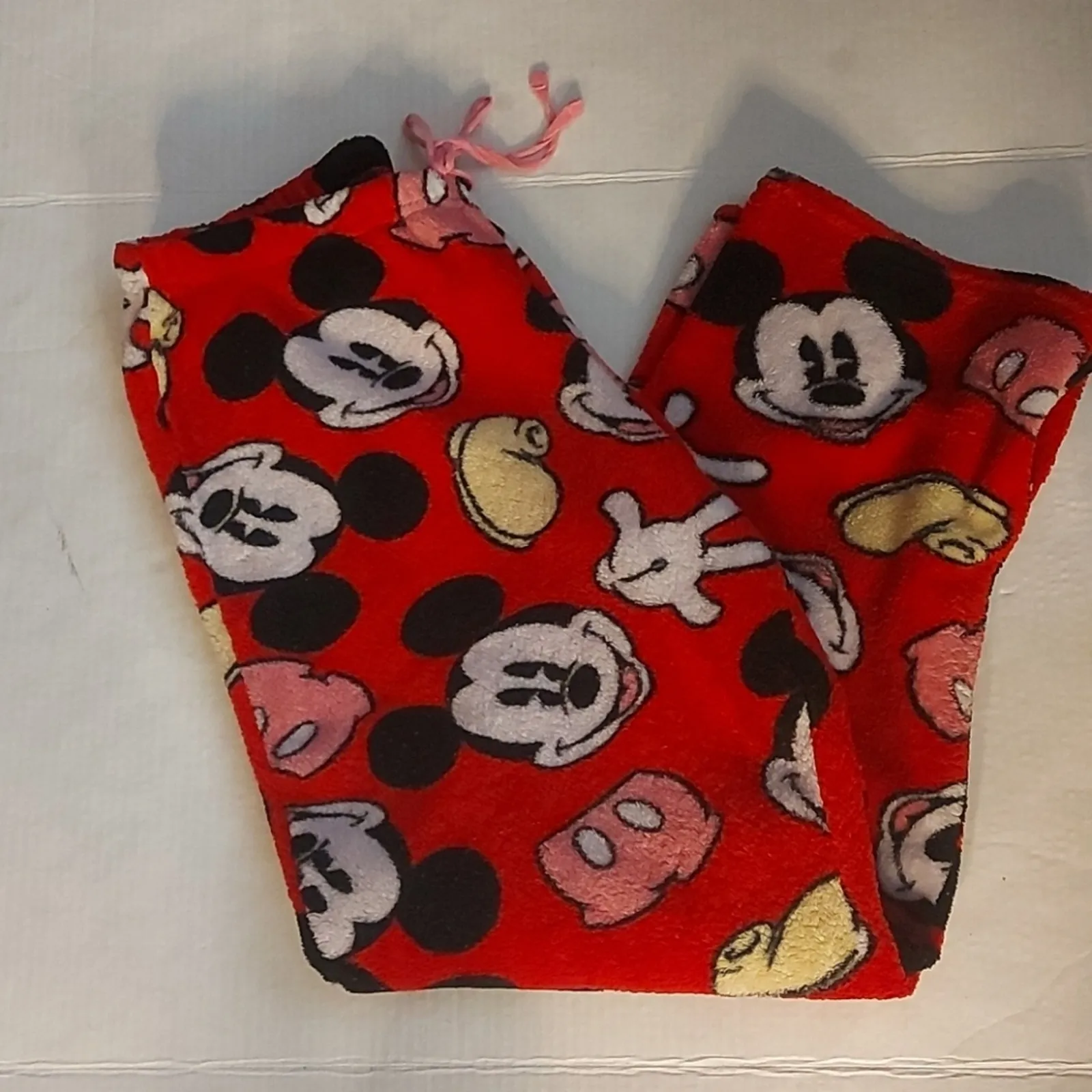 Mickey Mouse Pajamas Red/Black  L Cozy Kidcore Casual Comfy Disneyana Sleepwear - Image 3