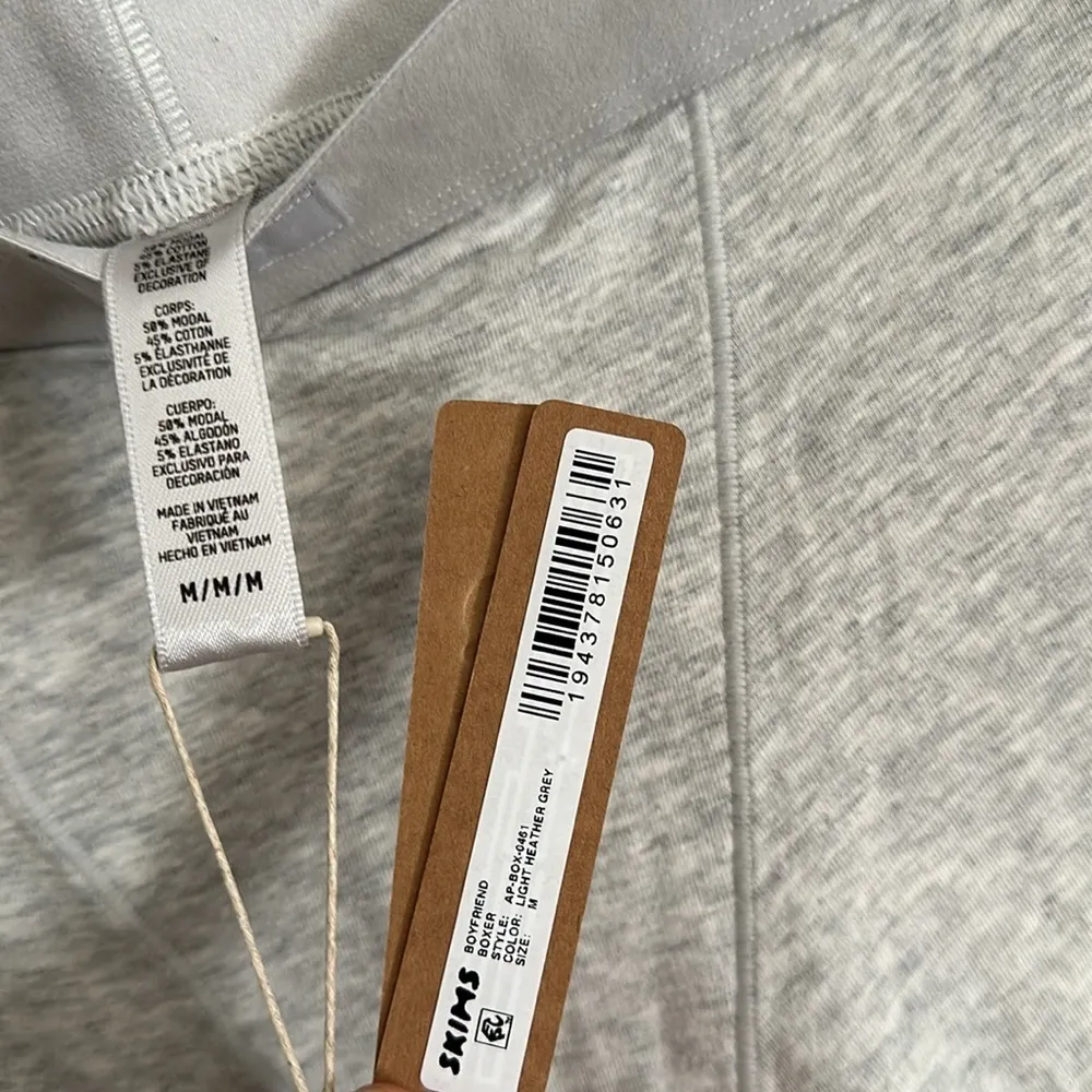 Skims Boyfriend Boxer Light Heather Grey Size M‎ - Image 4