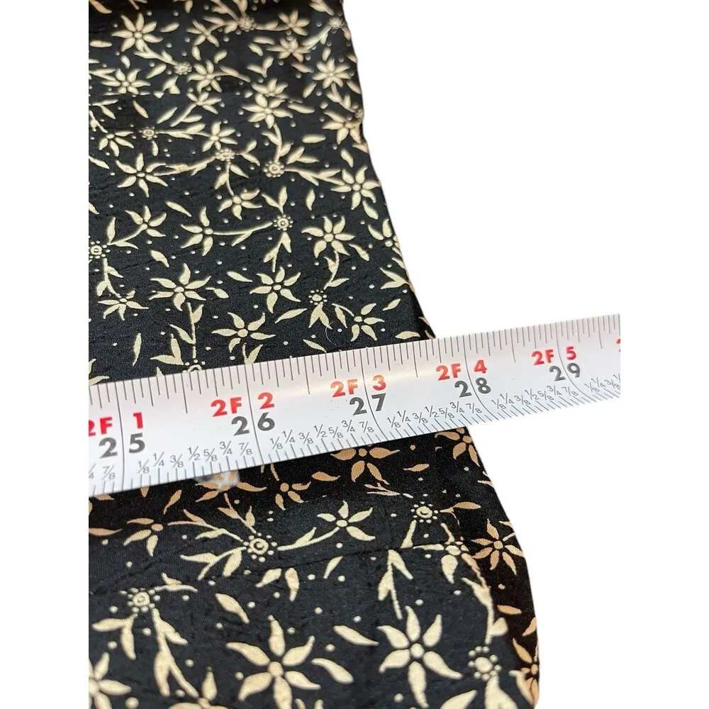 VTG 90s Chaus Black Ditsy Floral With Matching Buttons Shacket Top Jacket 16W - Image 9