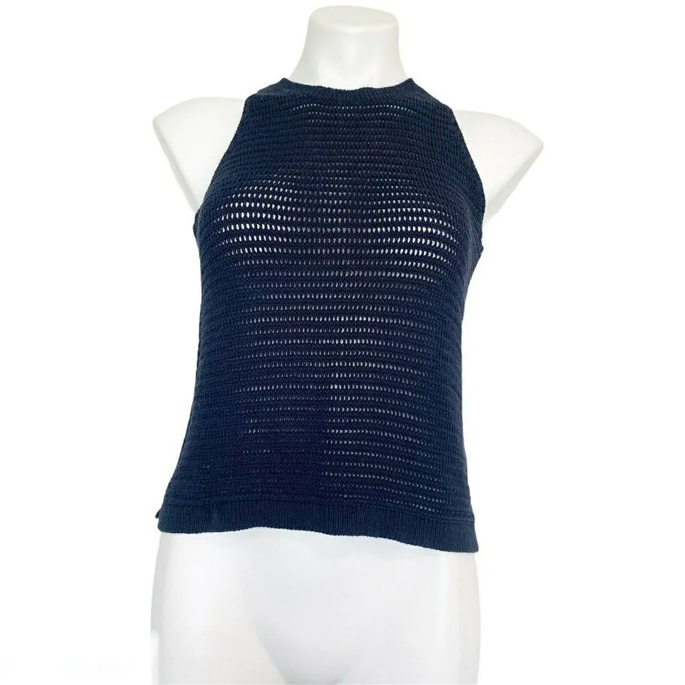 Madewell Camila Crocheted tank top Sweater sleeveless Knit Vest XSmall - Image 5