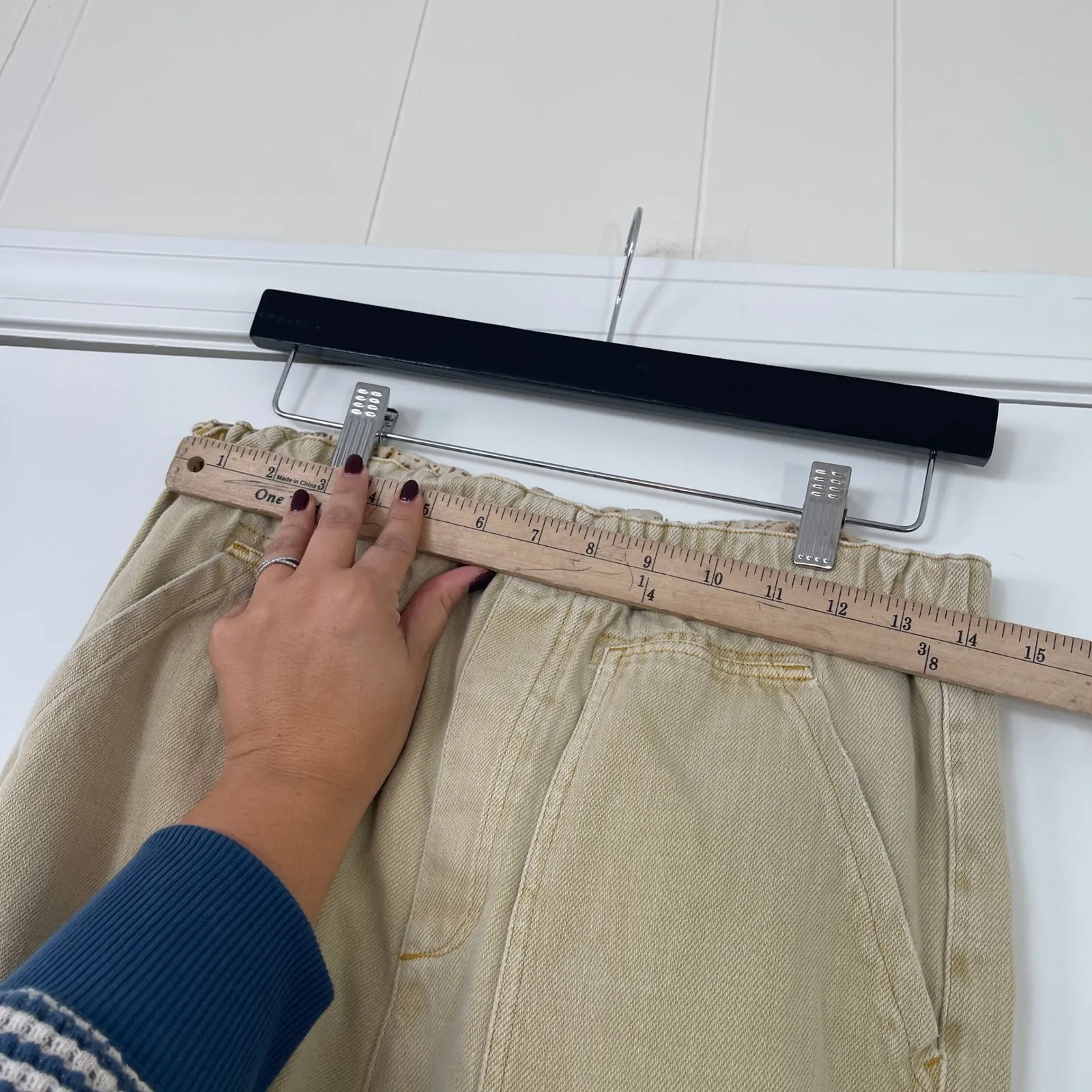 Pilcro Anthropologie Cottage Utility Pants Elastic Waist Tulip Hem Size Small - Image 9