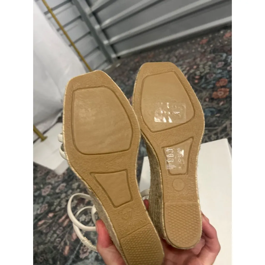 & OTHER STORIES ASOS Leather Espadrille Sandals White Womens Size US 6 - Image 8