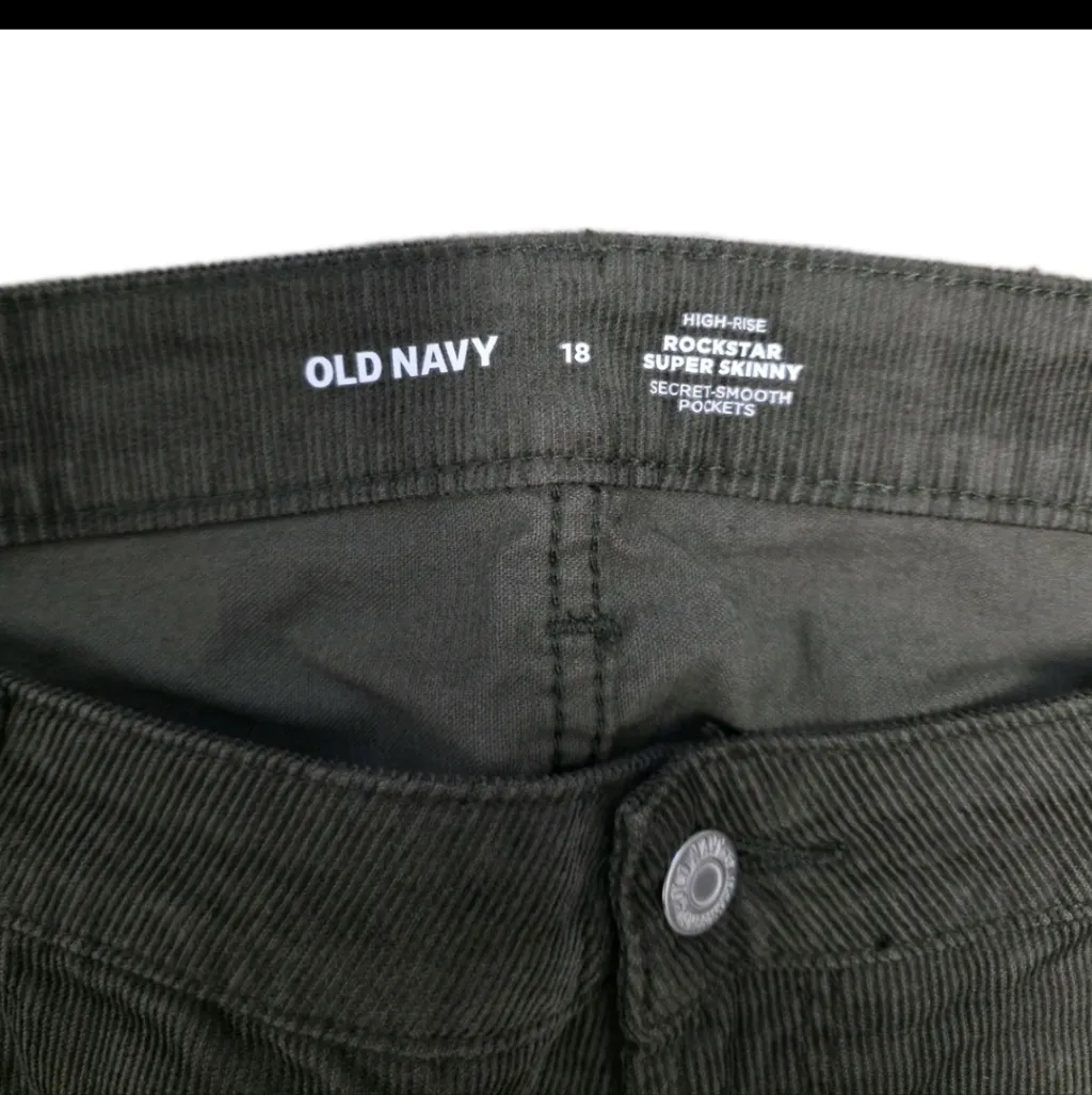 Old Navy Pants Womens Green High Rise Rockstar Skinny Corduroy Size 18 Plus NWT - Image 7