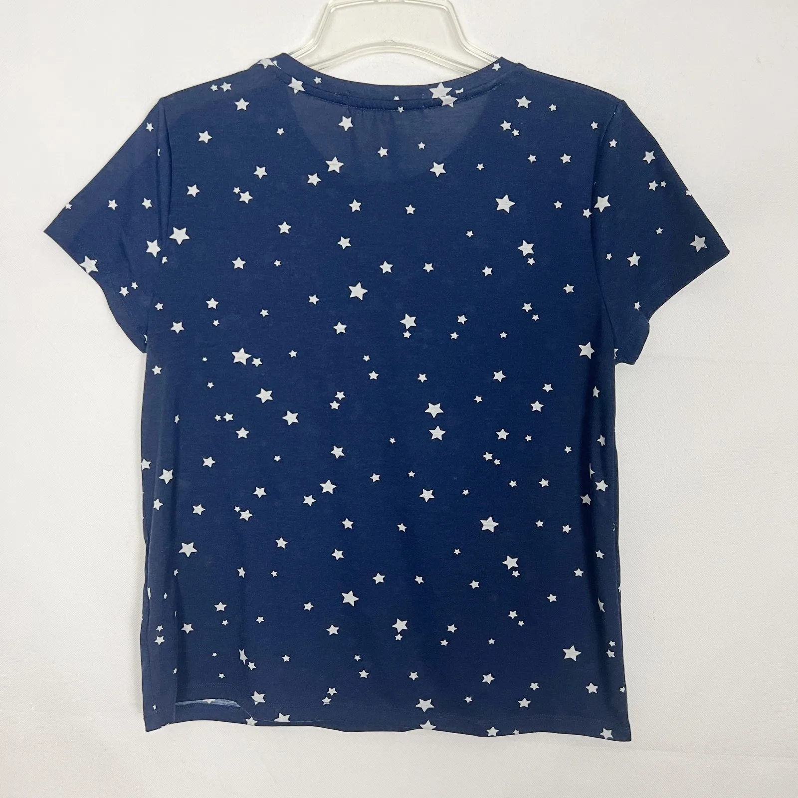 Wallflower Juniors Top Large Star Print 4th of July Patriotic Festival Holiday Blue Size undefined - Image 2