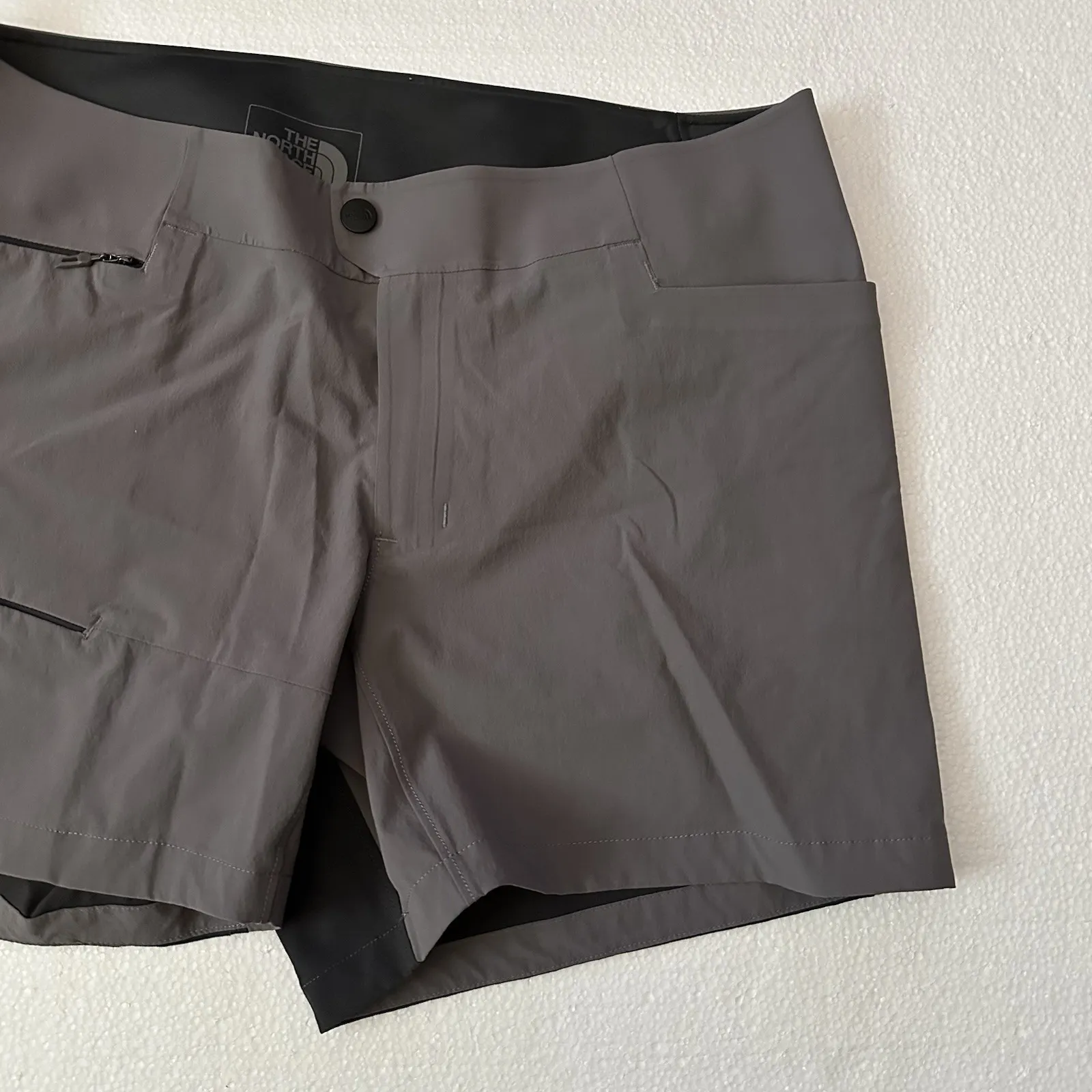 The North Face Womens Outdoor Nylon Hiking Chino Casual Shorts Gray Sz‎ 10 - Image 3