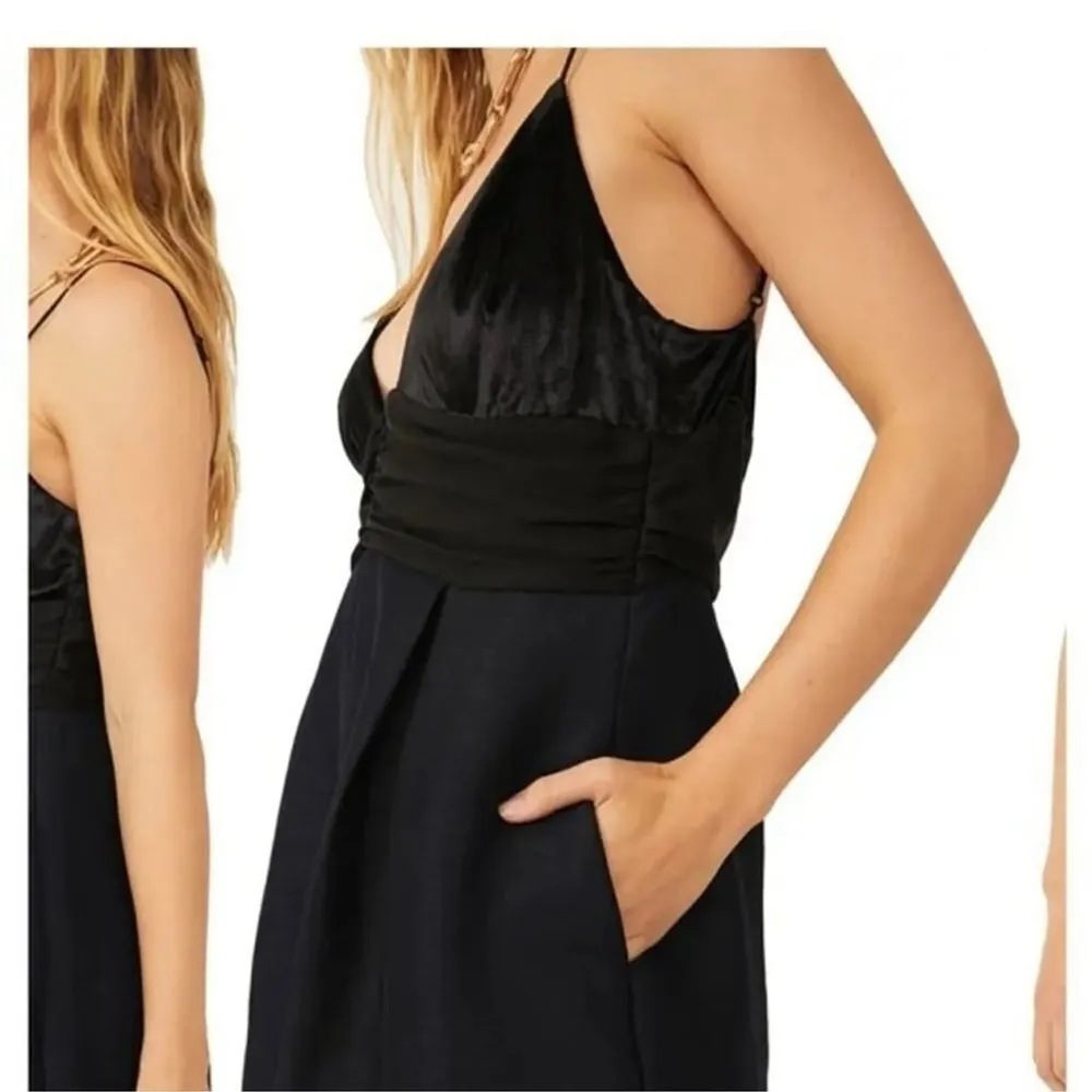 Free People Skylie Saylor Black Dress Romper Jumpsuit Sz 8 NWT - Image 3