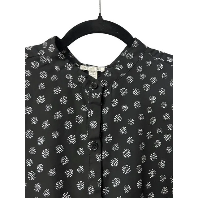 Spense L Sleeveless Button Front Tunic Dress Black Cottagecore Modest Bohemian Size L - Image 9