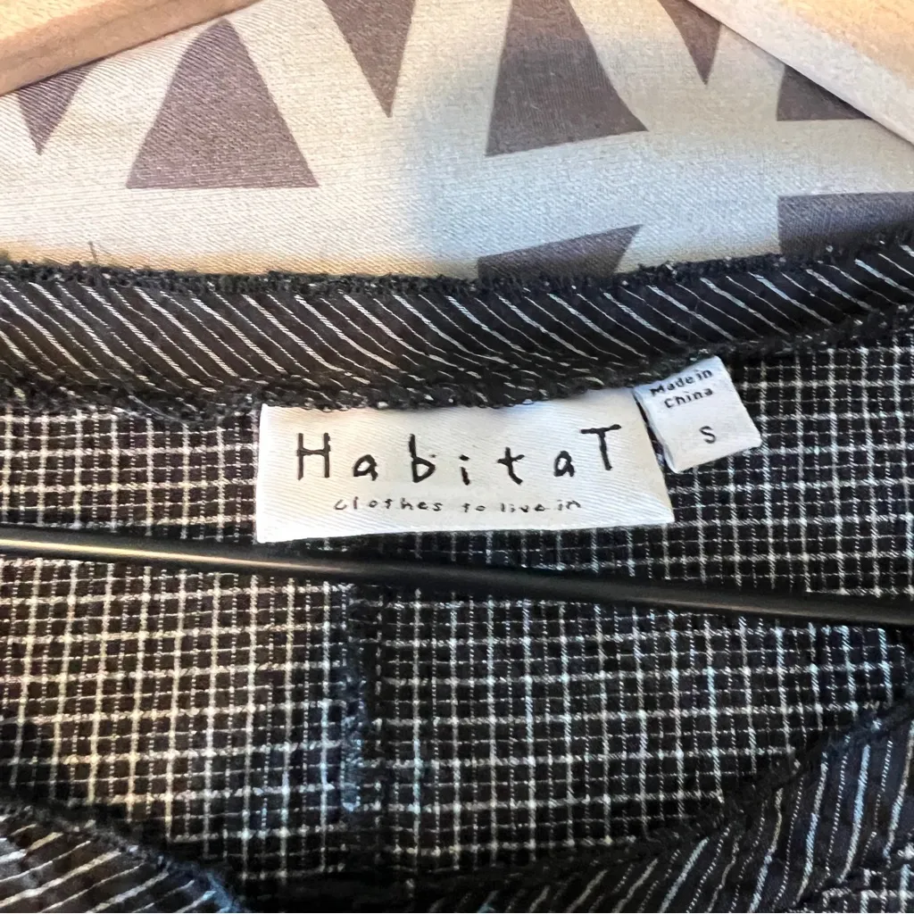 Habitat Lightweight Black & White Grid Print Cropped‎ Sleeve Jacket Lagenlook - Image 10