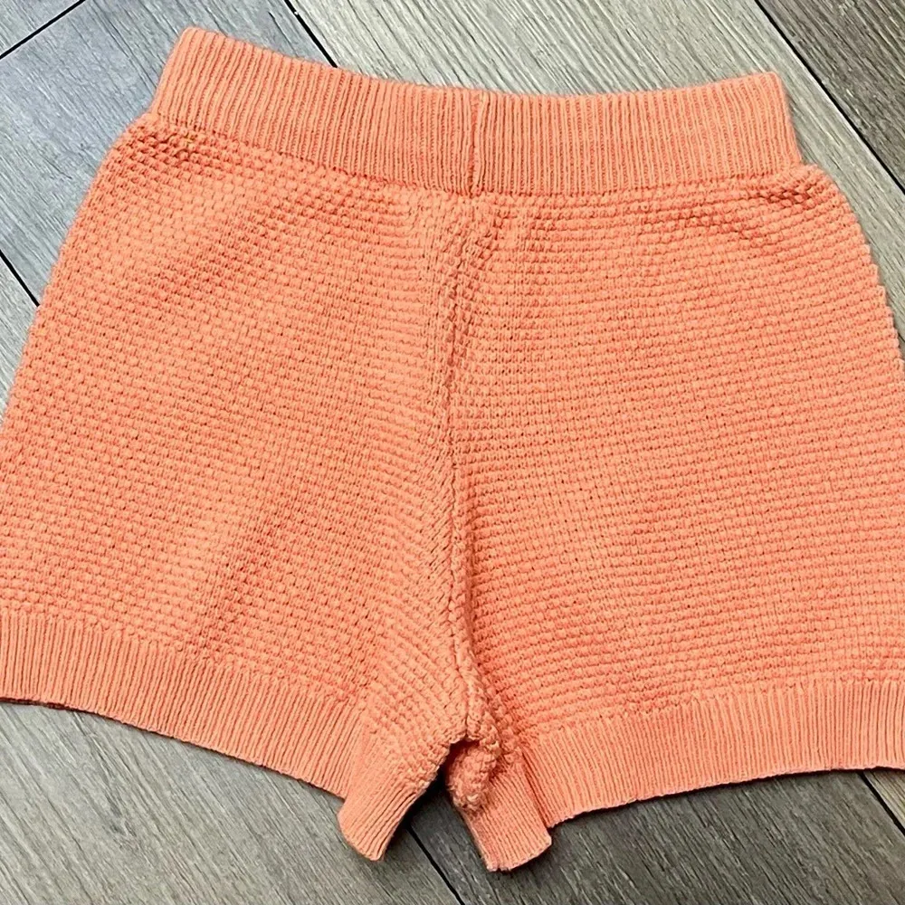 Sincerely Jules Orange Crochet Chenille Knit Hot Pants Women M Lounge Hippie Size M - Image 5