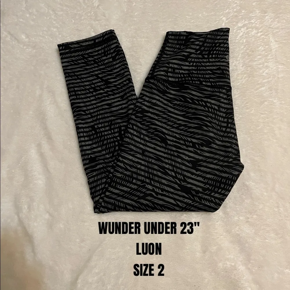 lululemon wunder under cropped leggings size 2 - Image 2