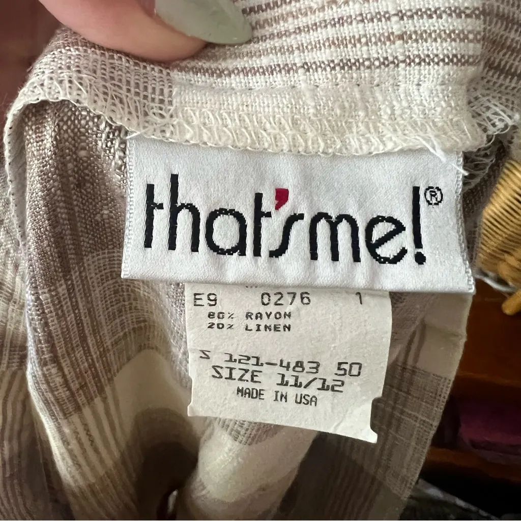 Vintage plaid linen blend maxi skirt brown tan Women’s SIZE 11/12 made‎ in USA Size M - Image 7