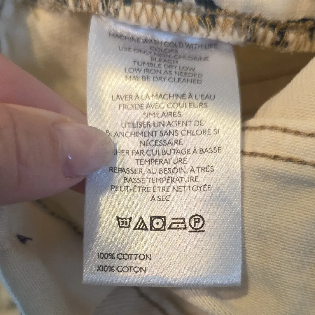 We The Free Jeans Deep Trance Dropped Boyfriend Wide Leg Denim Cream Size 24 - Image 13