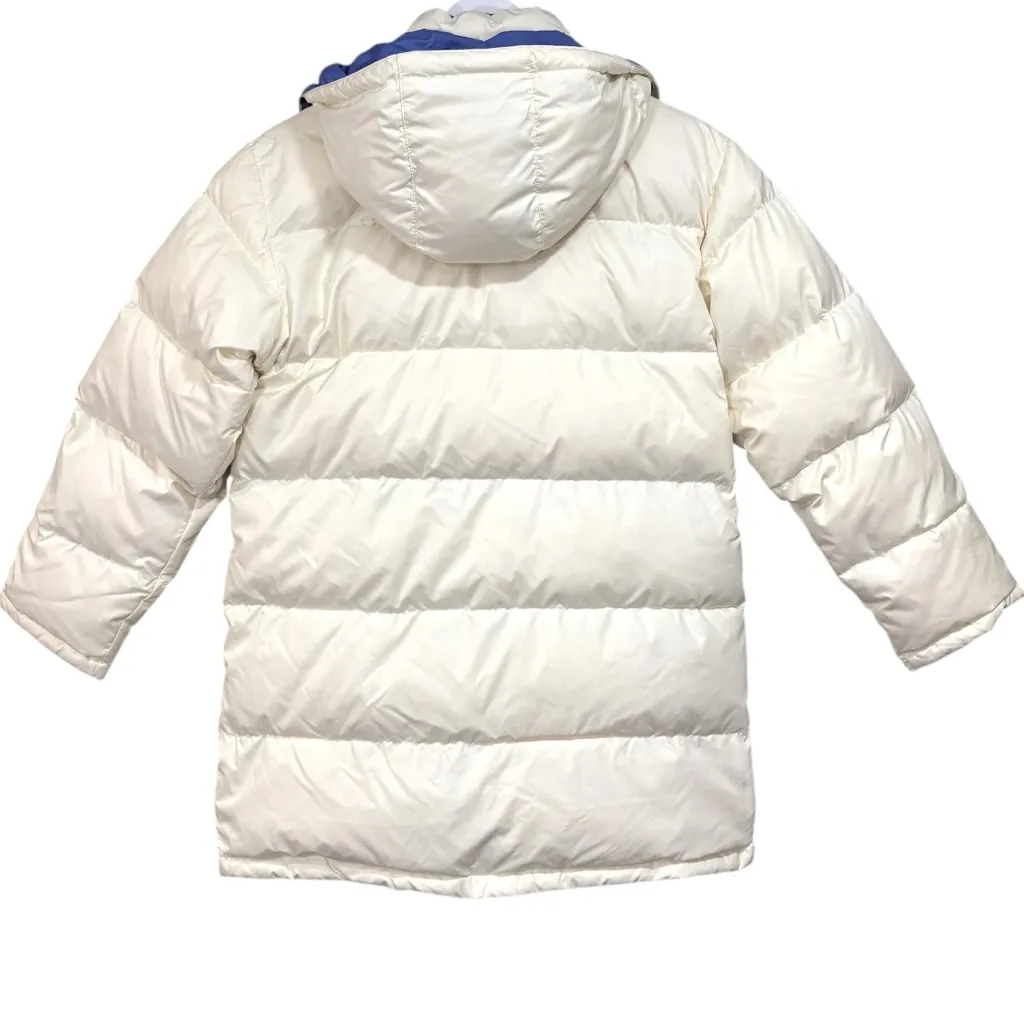 Lands’ End Cream Puffer Hooded Goosedown Coat Size Small Womens 6-8 - Image 9