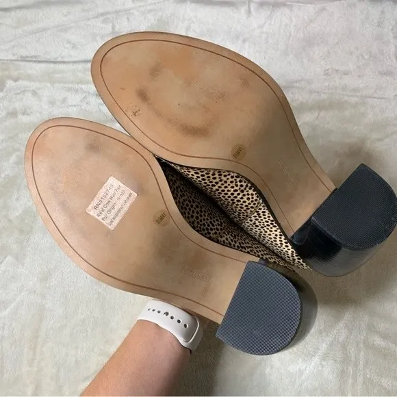 Vince Camuto Mesella Natural Spotted Calf Hair Mules Size 9.5 - Image 6