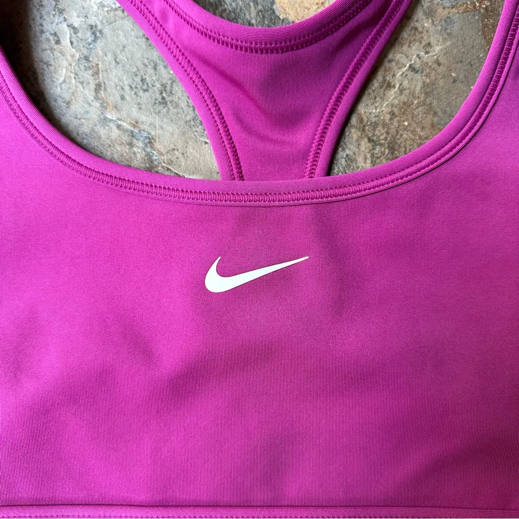 Nike Swoosh Dri Fit Sports Bra Women's Size Small Racerback Purple - Image 2