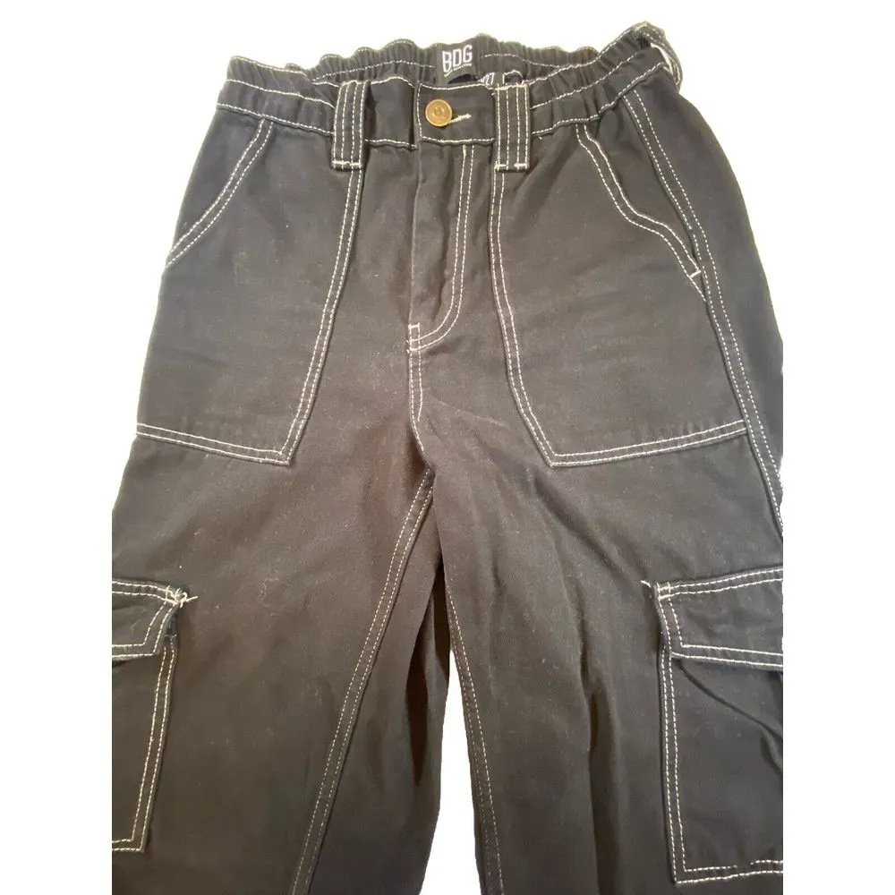 Urban Outfitters BDG Sz 27 Black Denim‎ Relaxed Skate Utility Cargo Jeans Woman - Image 7