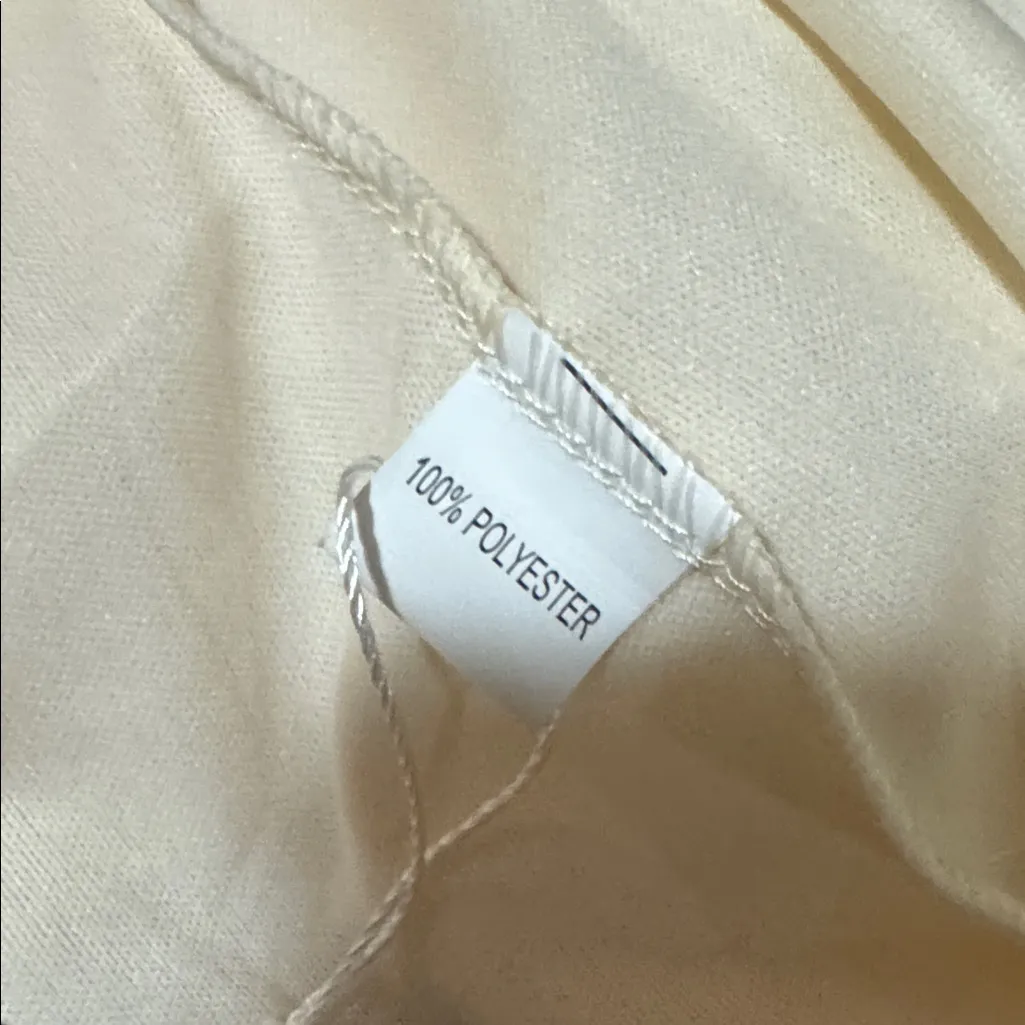 Floral Lace Tulle Midi Skirt in Cream and Green and Pink Size L - Image 4