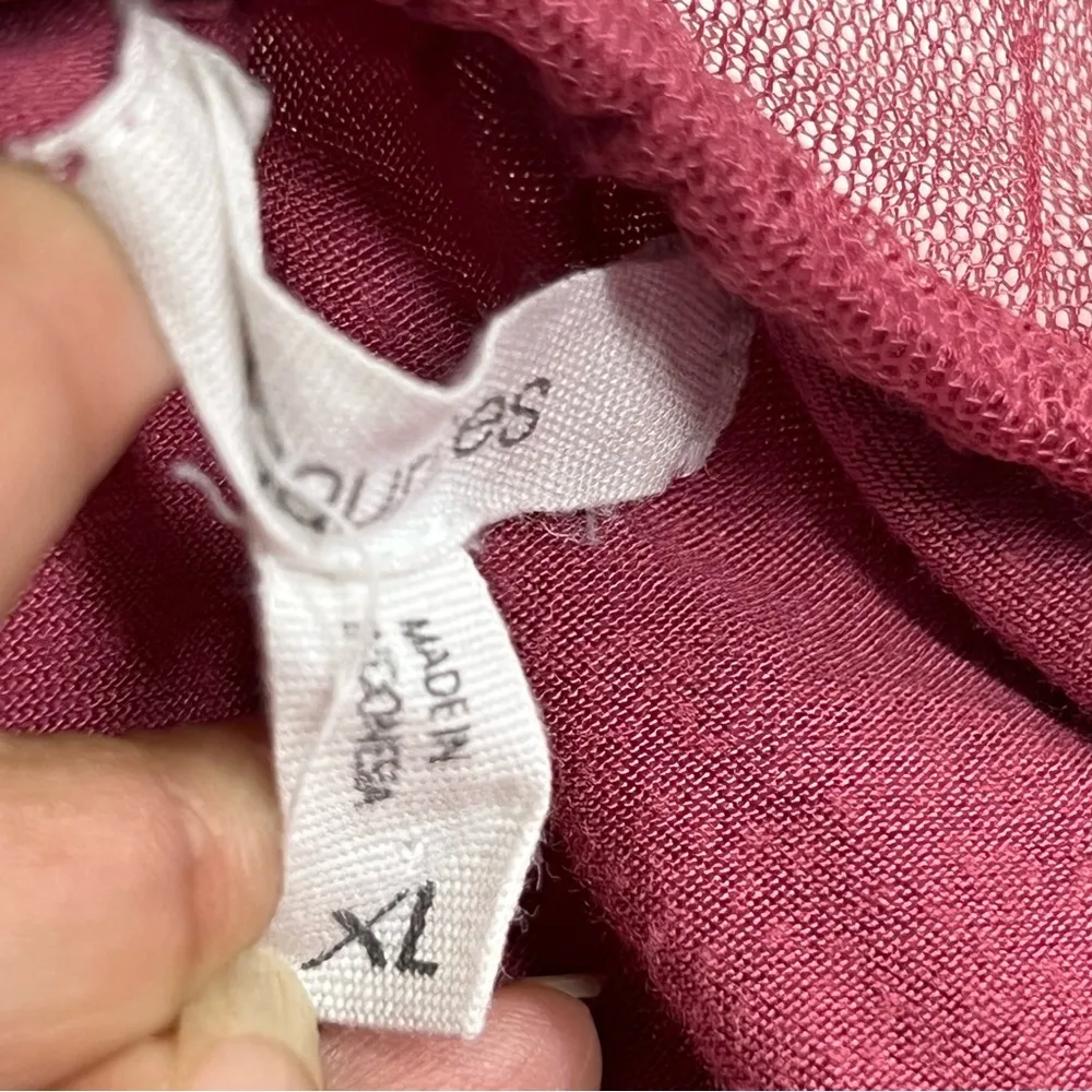 Embroidered mesh Floral Pink Women's Top xl strappy tank boho Y2K festival cami - Image 2