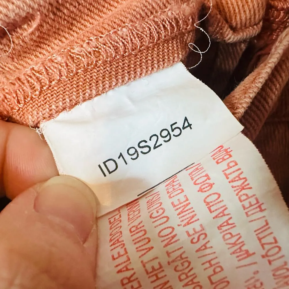 MINKPINK MPD Women’s Orange Sunburst Overalls Denim Short Overalls Size Medium - Image 11