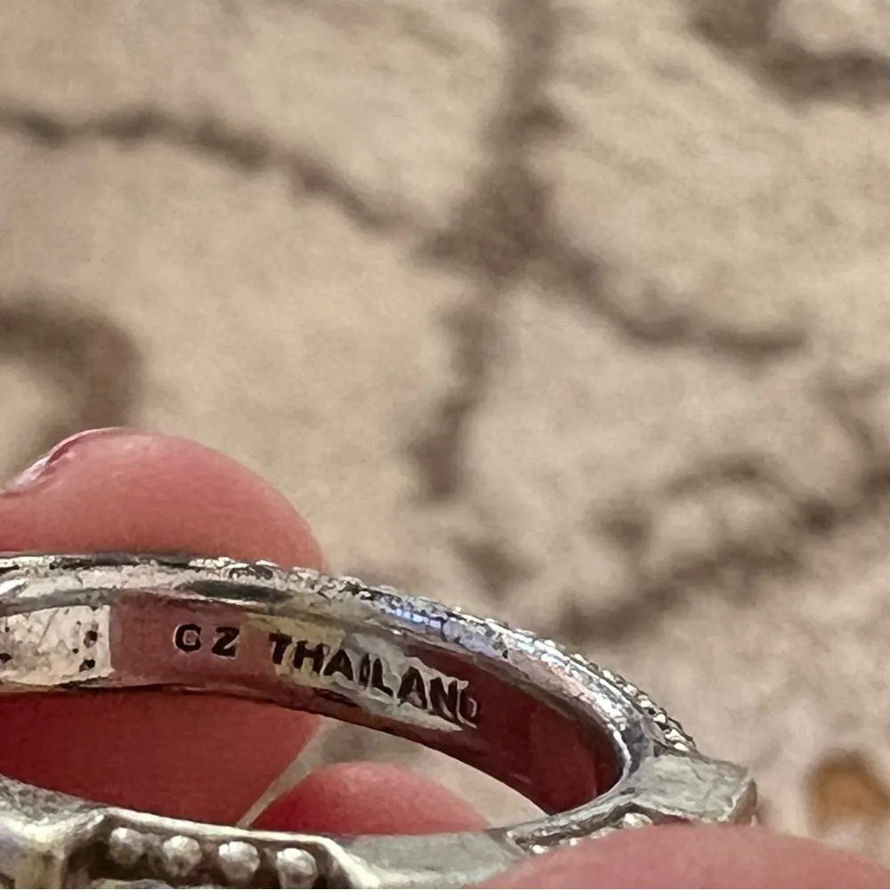 silver ring // three stones - Image 2