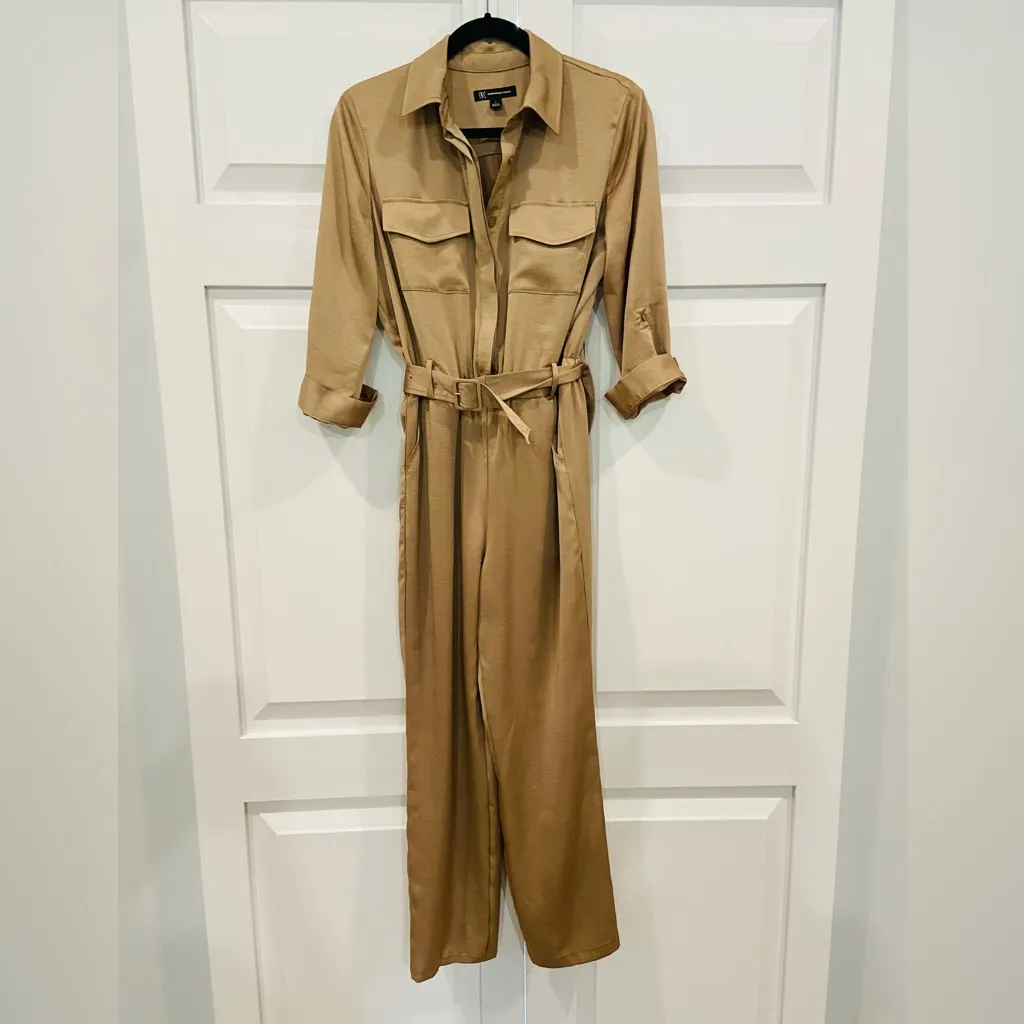 Dressy satin look jumpsuit 🌼🌼🌼 Gold Size 4 - Image 4