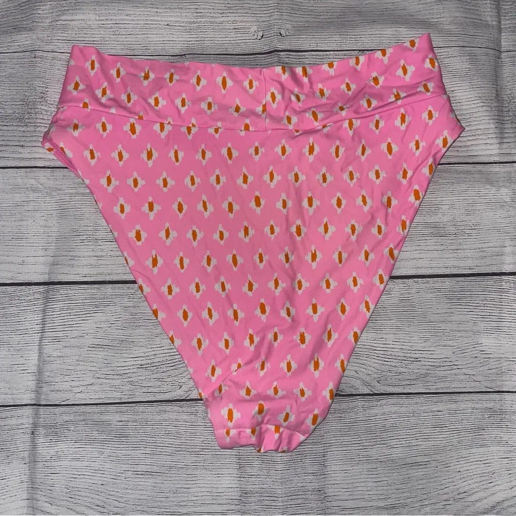 Aerie Pink and Orange Patterned Bikini Bottom - Image 3