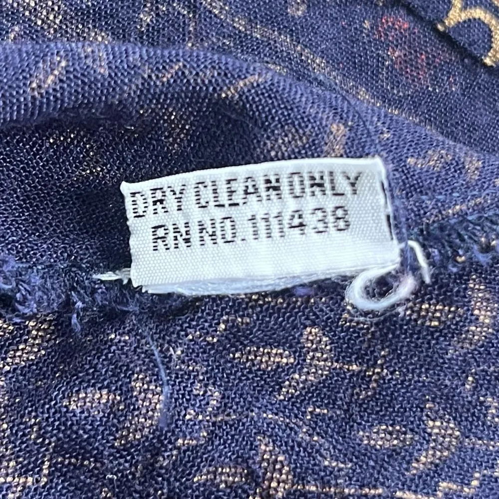 Lapogee Halter Top Navy Floral Plus Size 1X Blue - Image 4