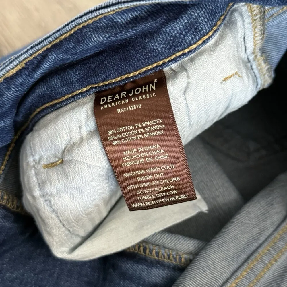 Dear John Women’s Straight Leg Jeans Size 28 Medium Wash High Rise Denim - Image 4
