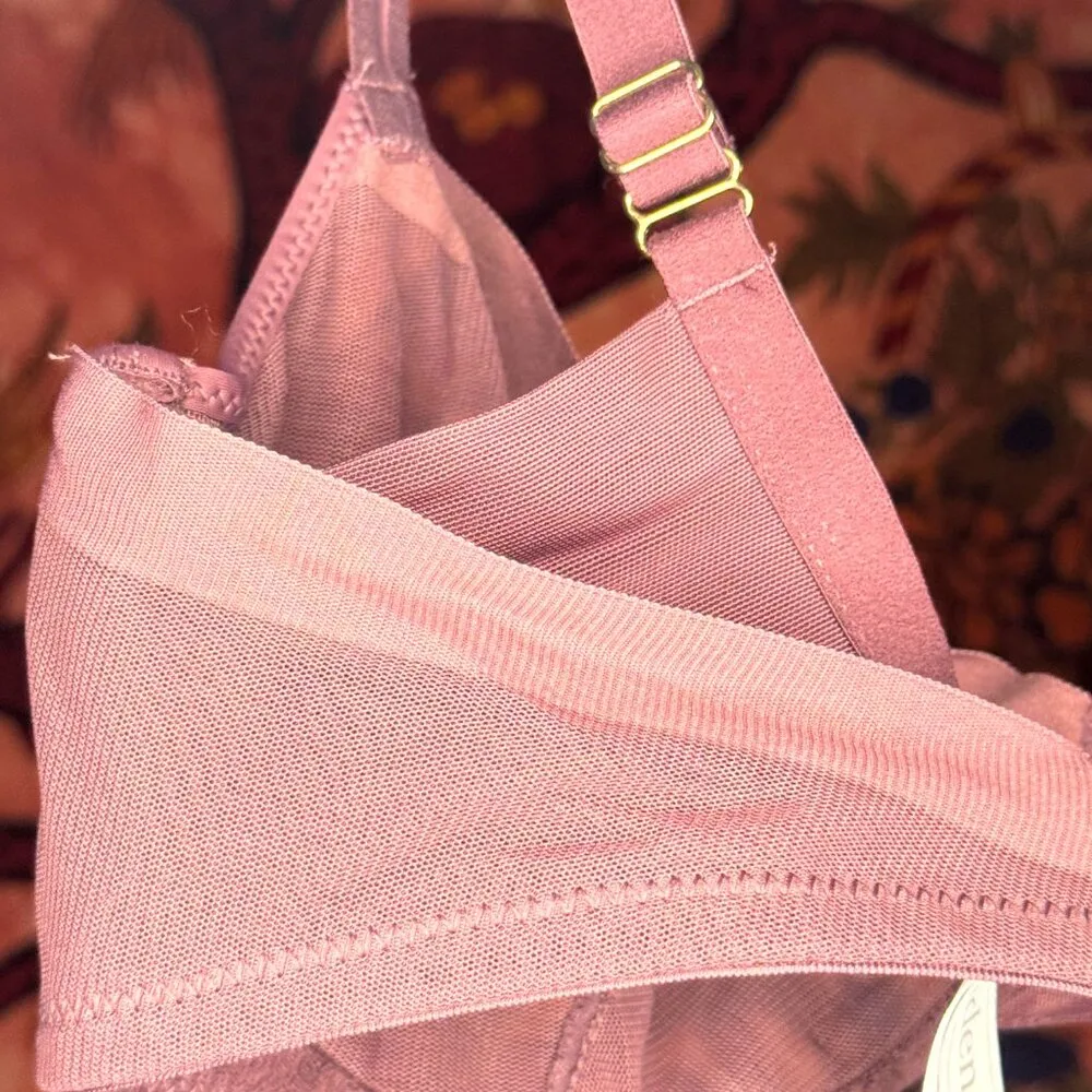 Maroon/Plum Mesh Bralette Purple Size undefined - Image 4