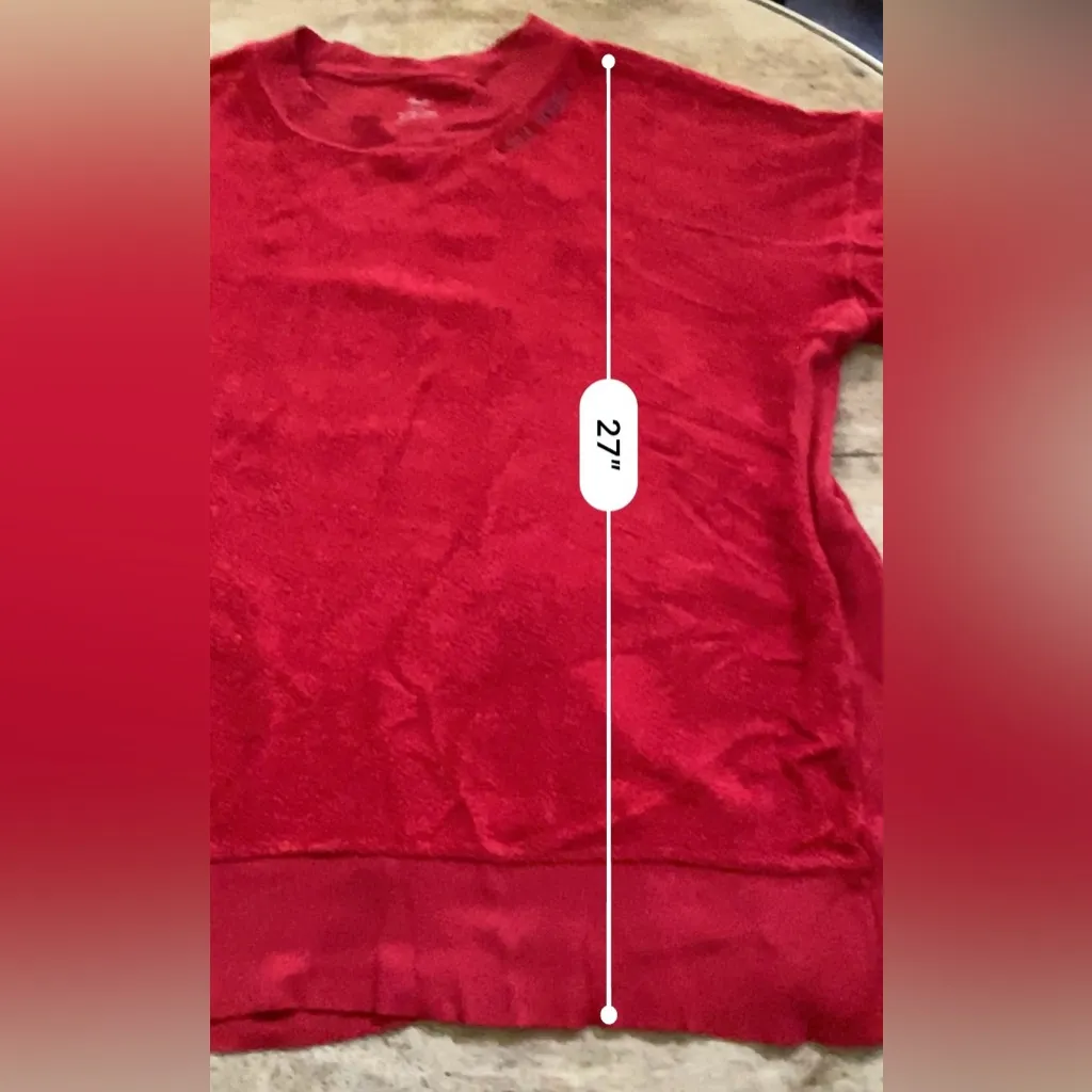 Aerie Women’s Sz L Red A Little Naughty‎ Cozy Good Vibes Oversized Sweatshirt - Image 11