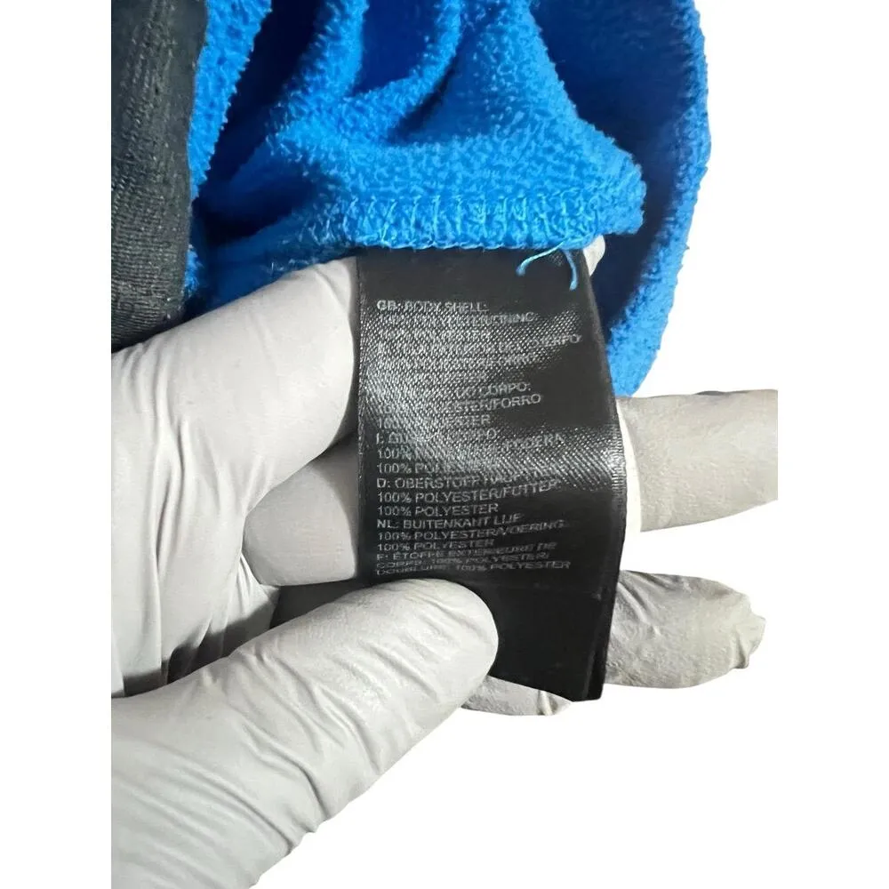 The North Face Jacket Womens Medium Blue Teddy Fleece Hoodie Full Zip Pockets - Image 7