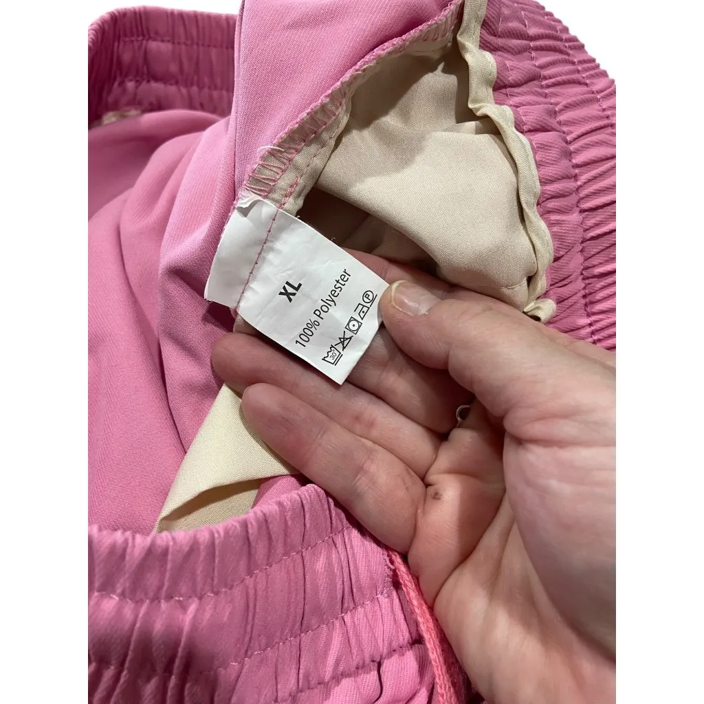 Wide Leg Cargo Pants Pink Size XL - Image 3