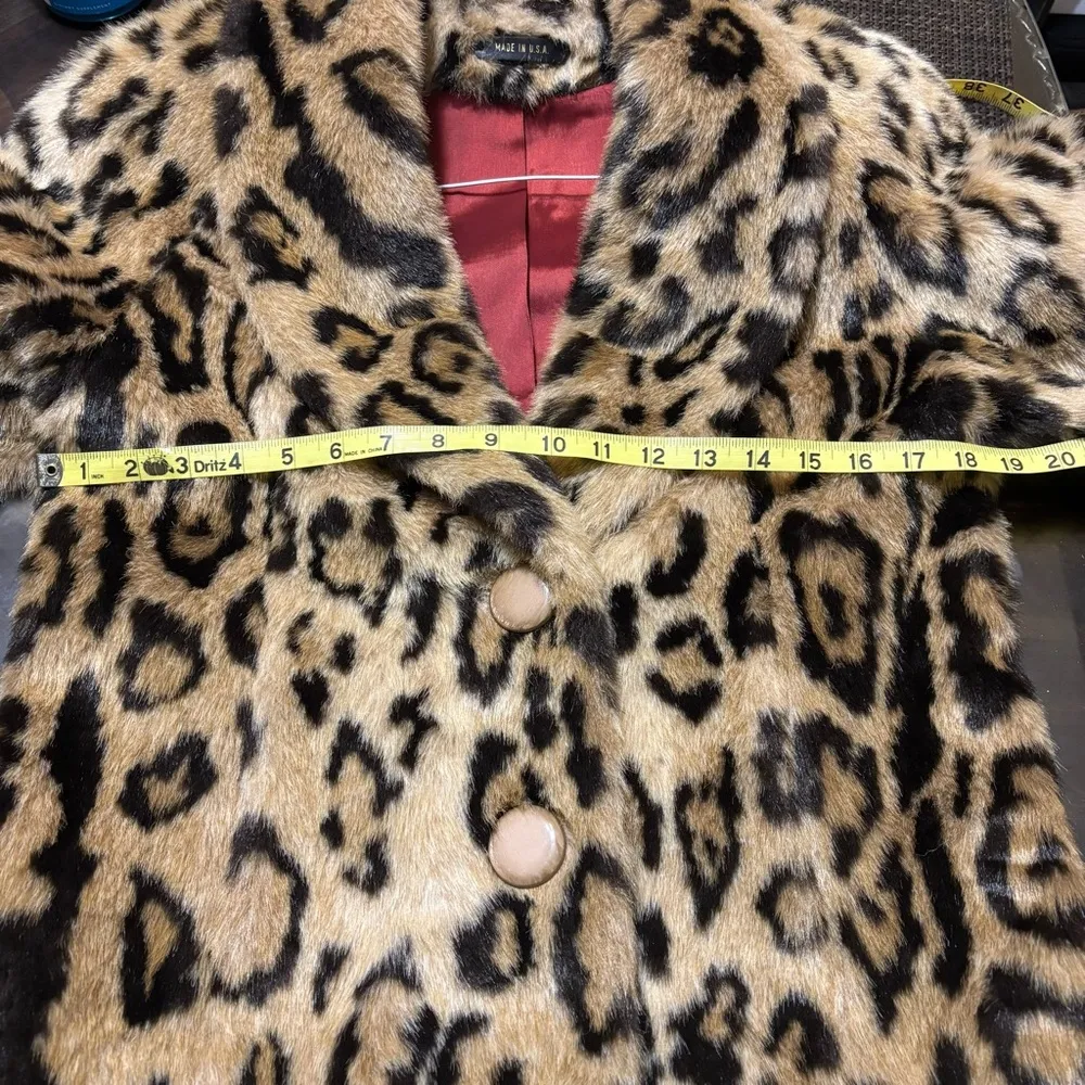 Vintage Made in the U.S.A. Animal Print Faux Fur Jacket! Black Size undefined - Image 6