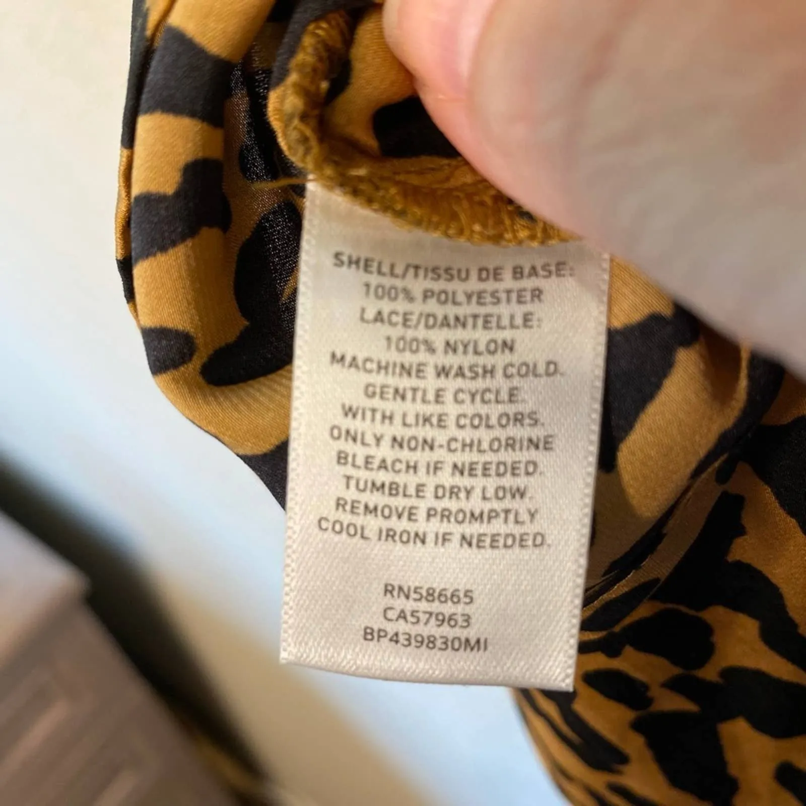 Leopard Print Cami Tank Top Black‎ Lace Trim Sleeveless - Image 10