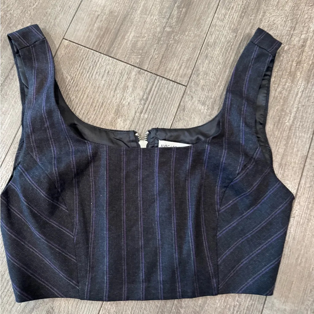 Avec Les Filles Elegant Black and Purple top - Image 4