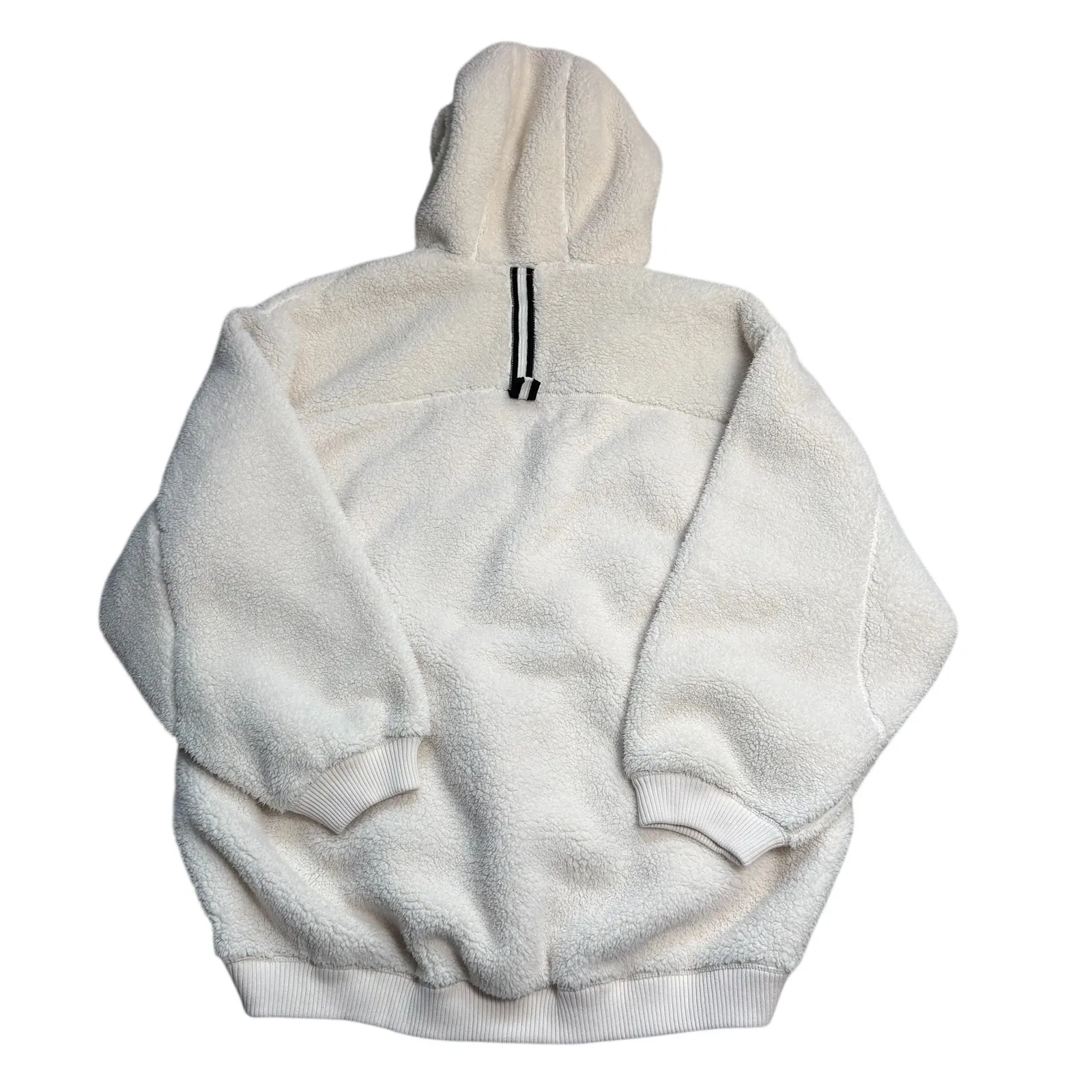 Free People NWT Scout It Out Sherpa Fleece Hoodie Cream Oversized Size S - Image 9