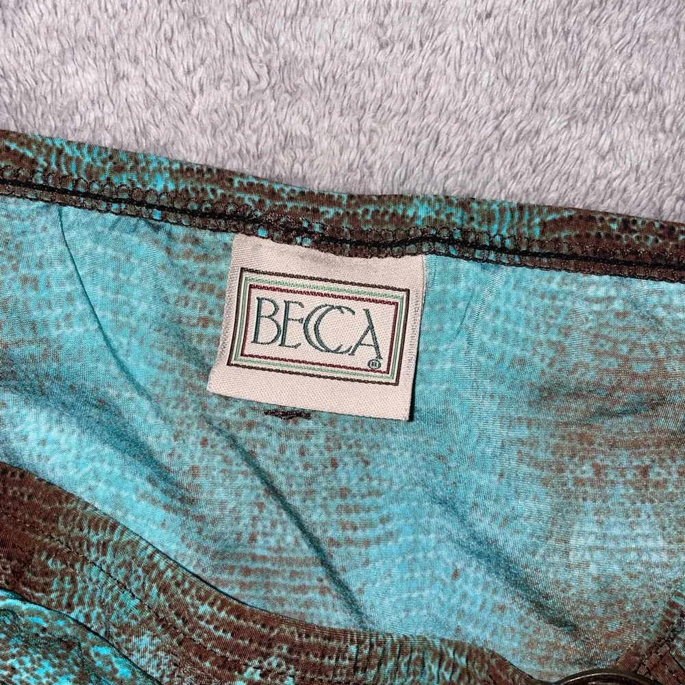 BECCA two piece swim suit bikini bottoms medium top D - Image 3