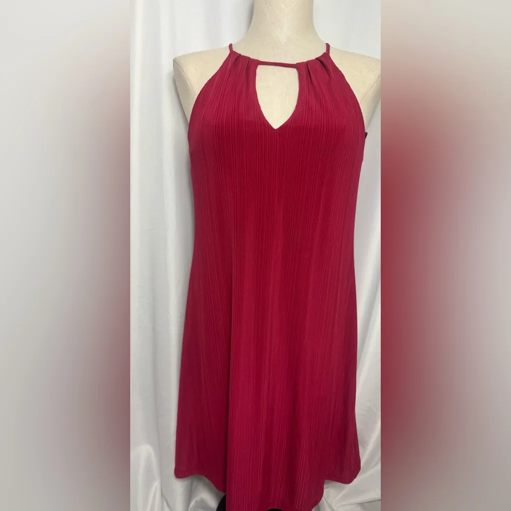 CANDIES Y2K Halter Dress Sleeveless Cross Back Lined Flowy Crinkle XS NWOT - Image 3