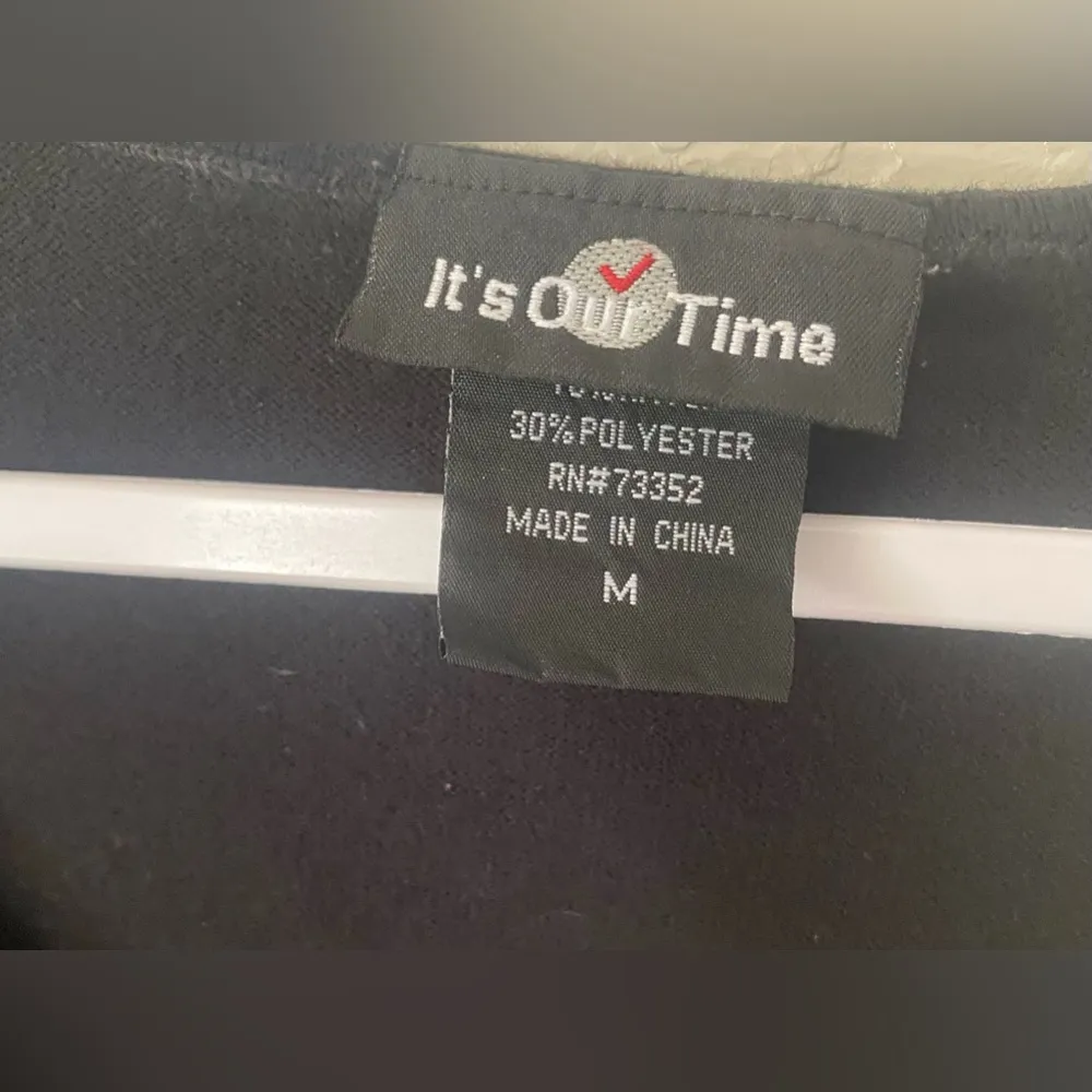 It’s Our Time Women’s Black Ruched Blouse Size M Comfy Career Top - Image 3