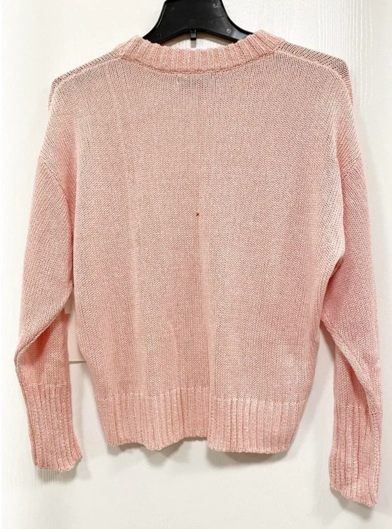 Something Navy Knitted Pink Pullover Sweater  - Image 3