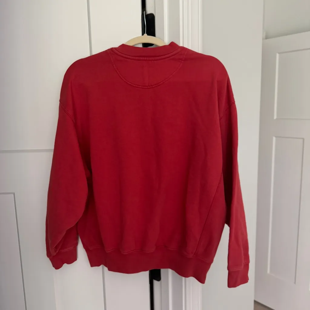 ANINE BING Sport Red Jaci Sweatshirt Pullover - Image 6
