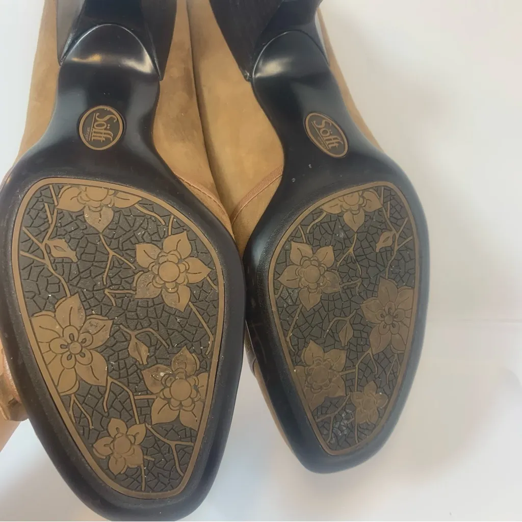 Sofft Brown Soft Suede 3D Flower Applique‎ Comfort Pumps 2" Heels Size 9.5 - Image 11