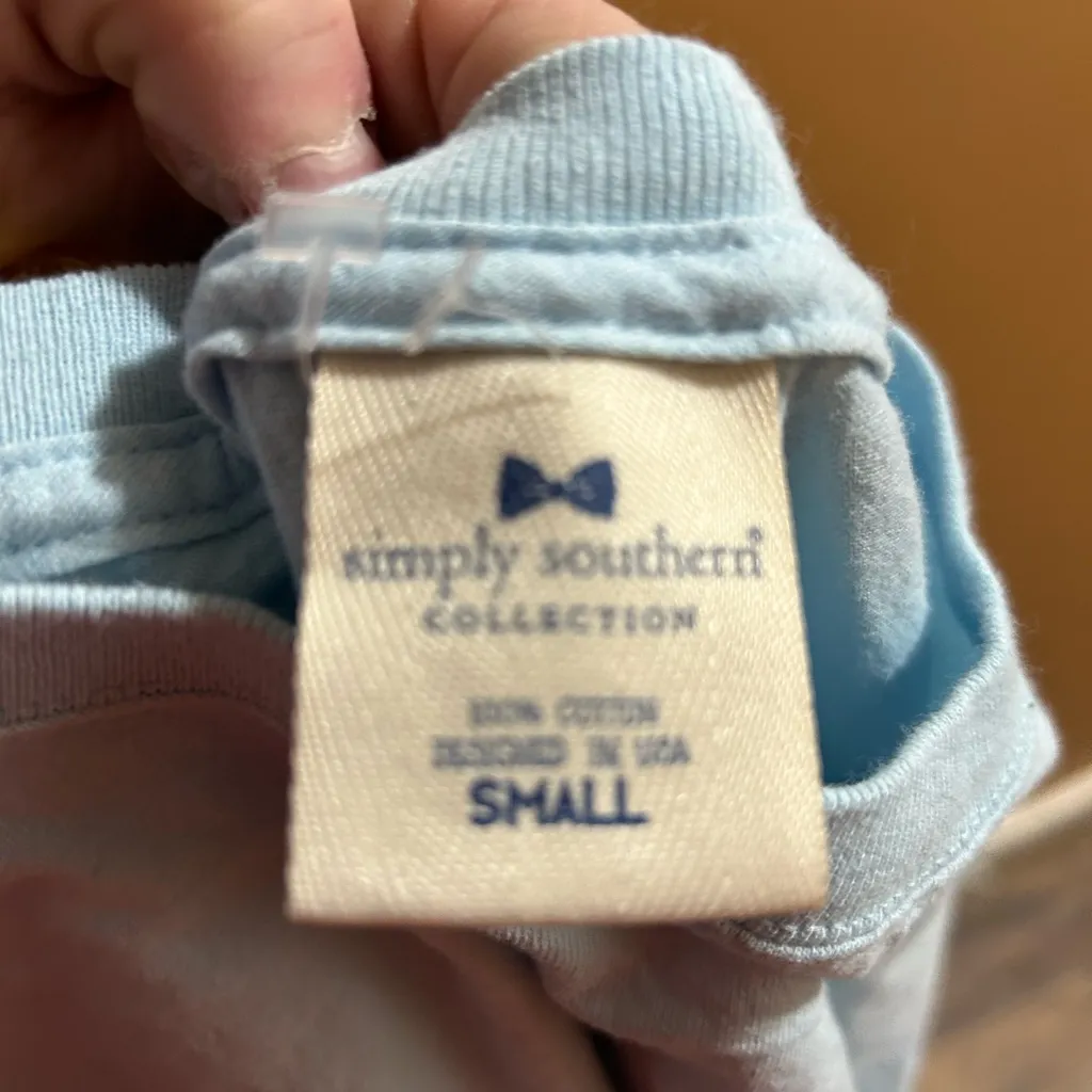 Simply Southern Light Blue T-Shirt size small new - Image 3