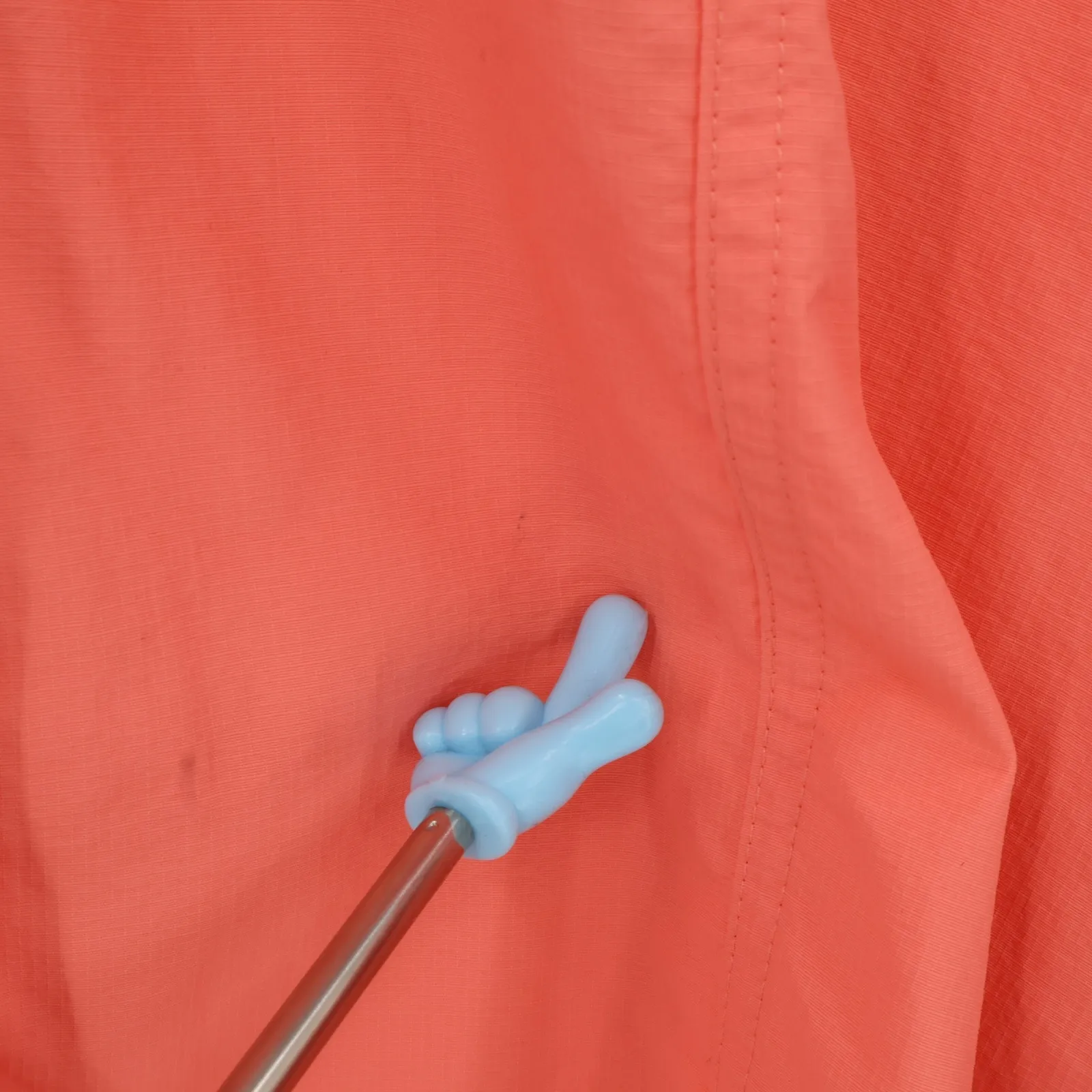 World Wide Sportsman Fishing Shirt Womens XL Coral Nylon Long Roll Tab Sleeve Orange - Image 8