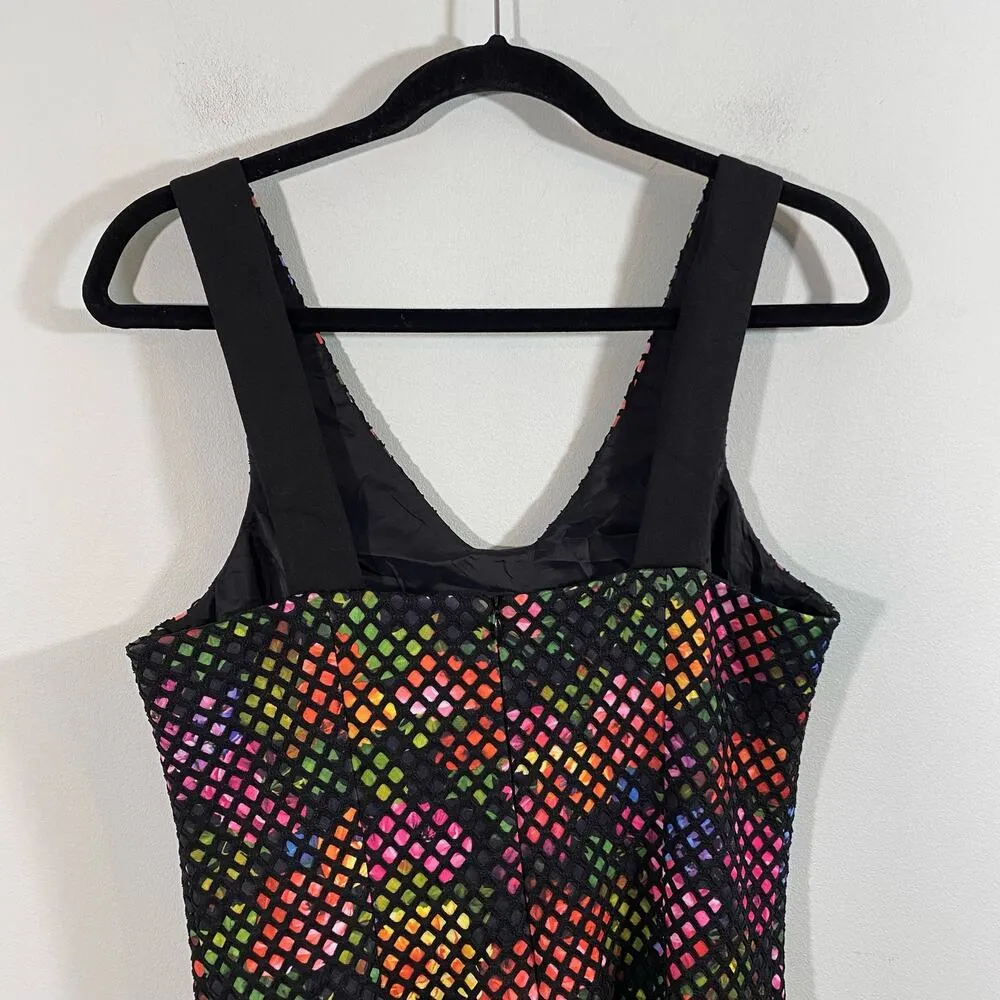 Trina Turk Multicolor Floral Illusion Netted Renita Mini Dress Size 6 NWT - Image 3