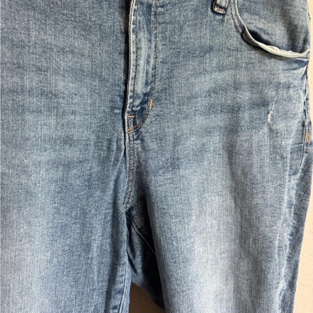 Gap Light Wash Blue Denim Universal Legging Skinny Distressed Jeans Womens 33 - Image 4