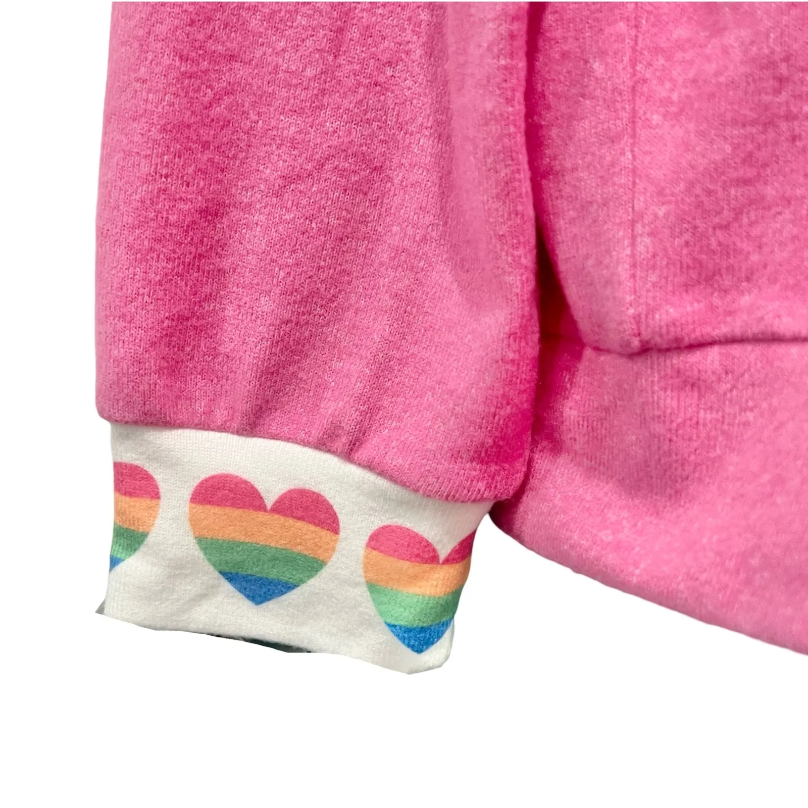 P.J. Salvage Pink Rainbow Heart Long Sleeve Soft Jersey Tee size M NEW Tags - Image 8