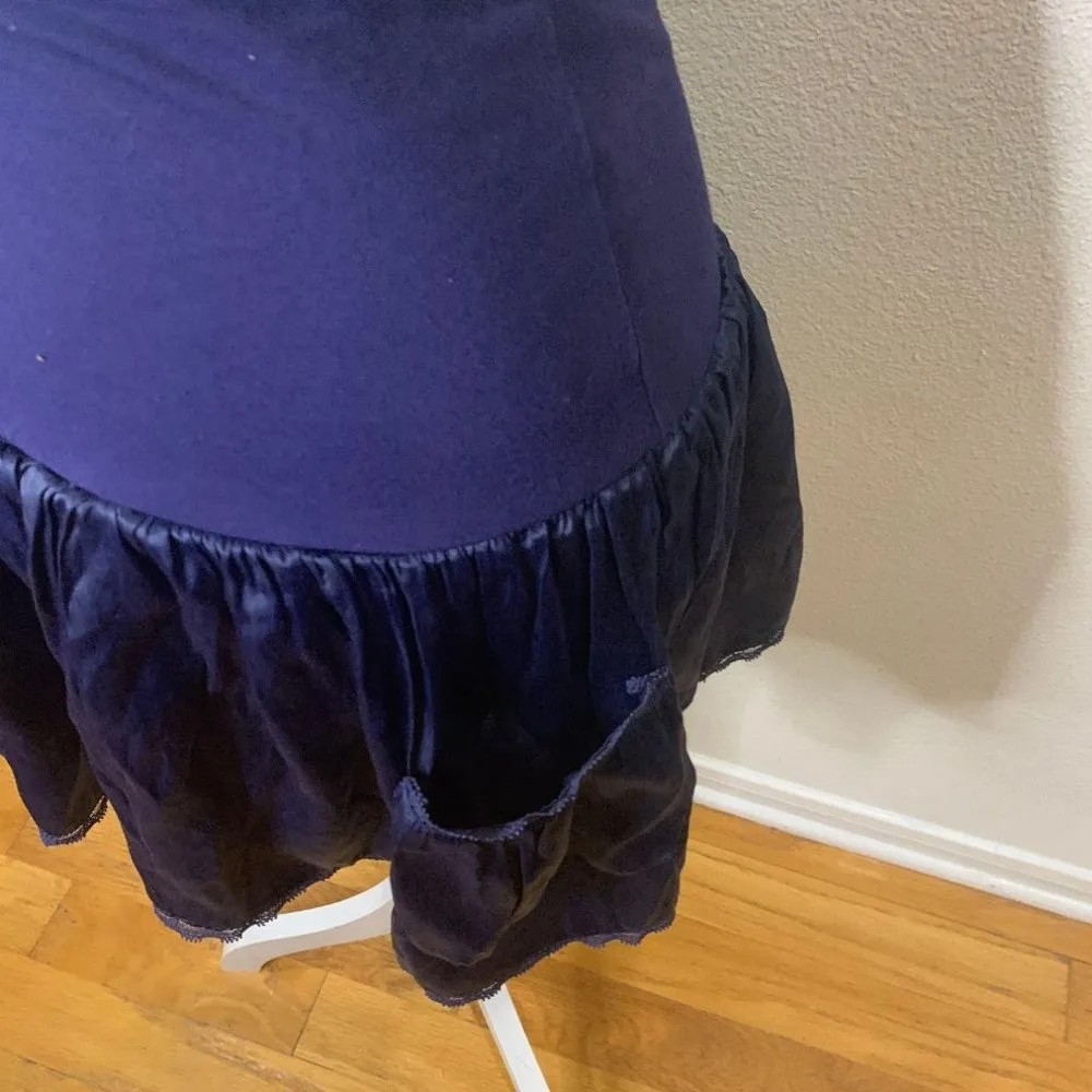 🦄  Charlotte Russe / Small / Navy Silk Skirt - Image 3